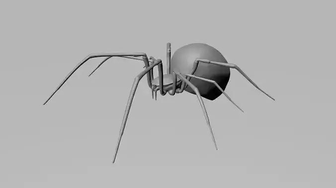 Black widow spider 3d model Free 3D model