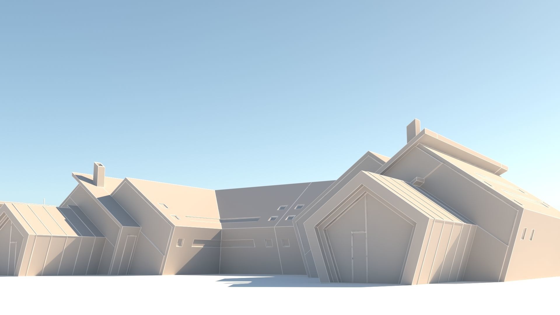 future house Low-poly 3D model_7