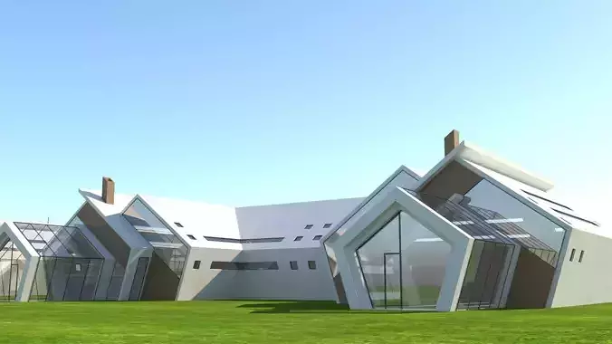 future house Low-poly 3D model