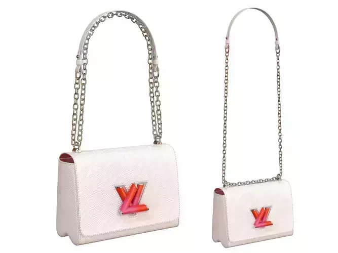 Louis Vuitton Bag Twist White Rainbow Logo