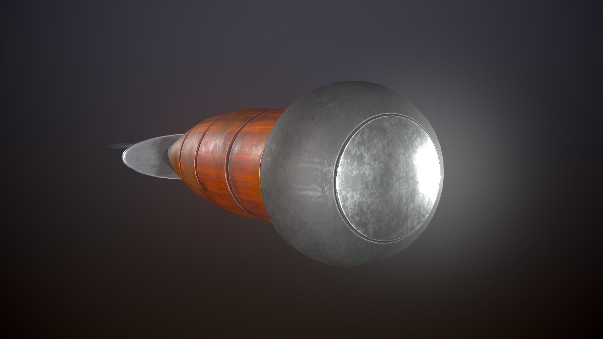 Combat knife Low-poly 3D model_3