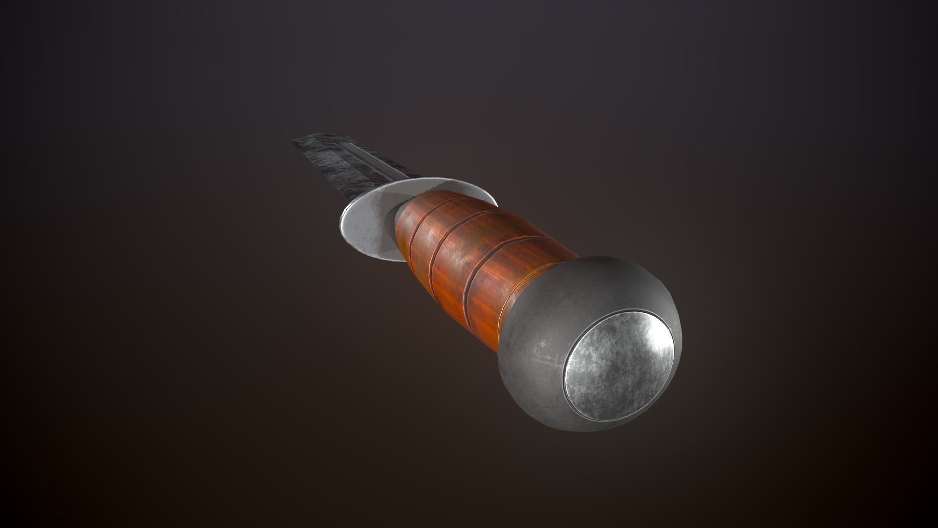 Combat knife Low-poly 3D model_7