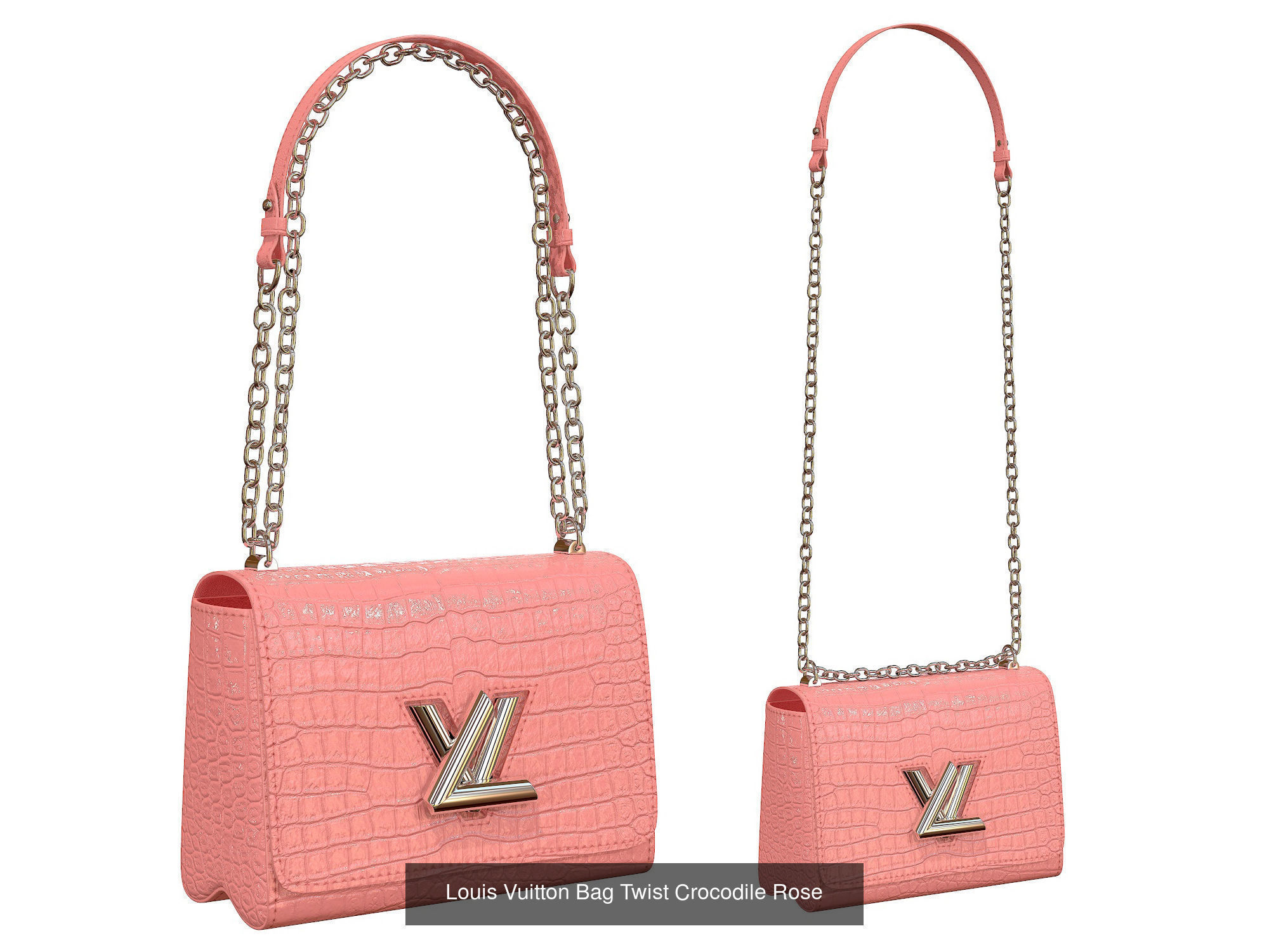 Louis Vuitton Bag Twist 3D Model Collection_8