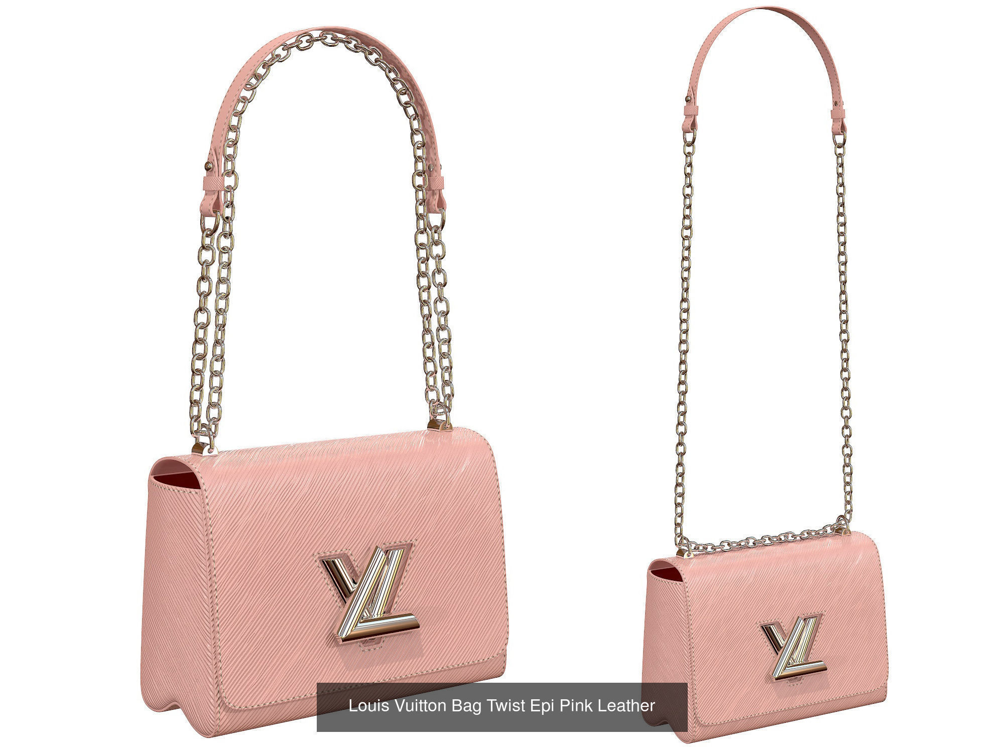 Louis Vuitton Bag Twist 3D Model Collection_10