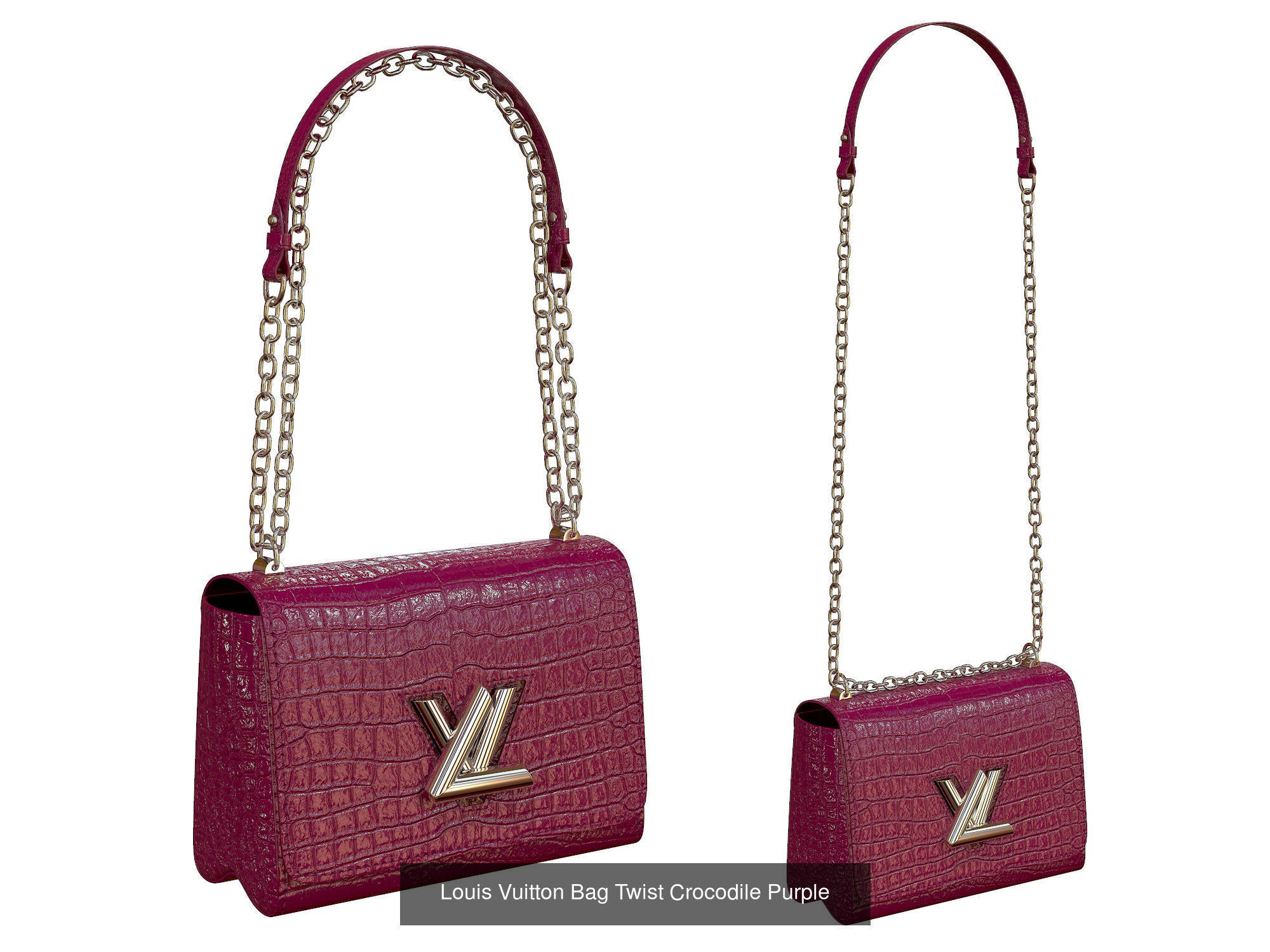 Louis Vuitton Bag Twist 3D Model Collection_7