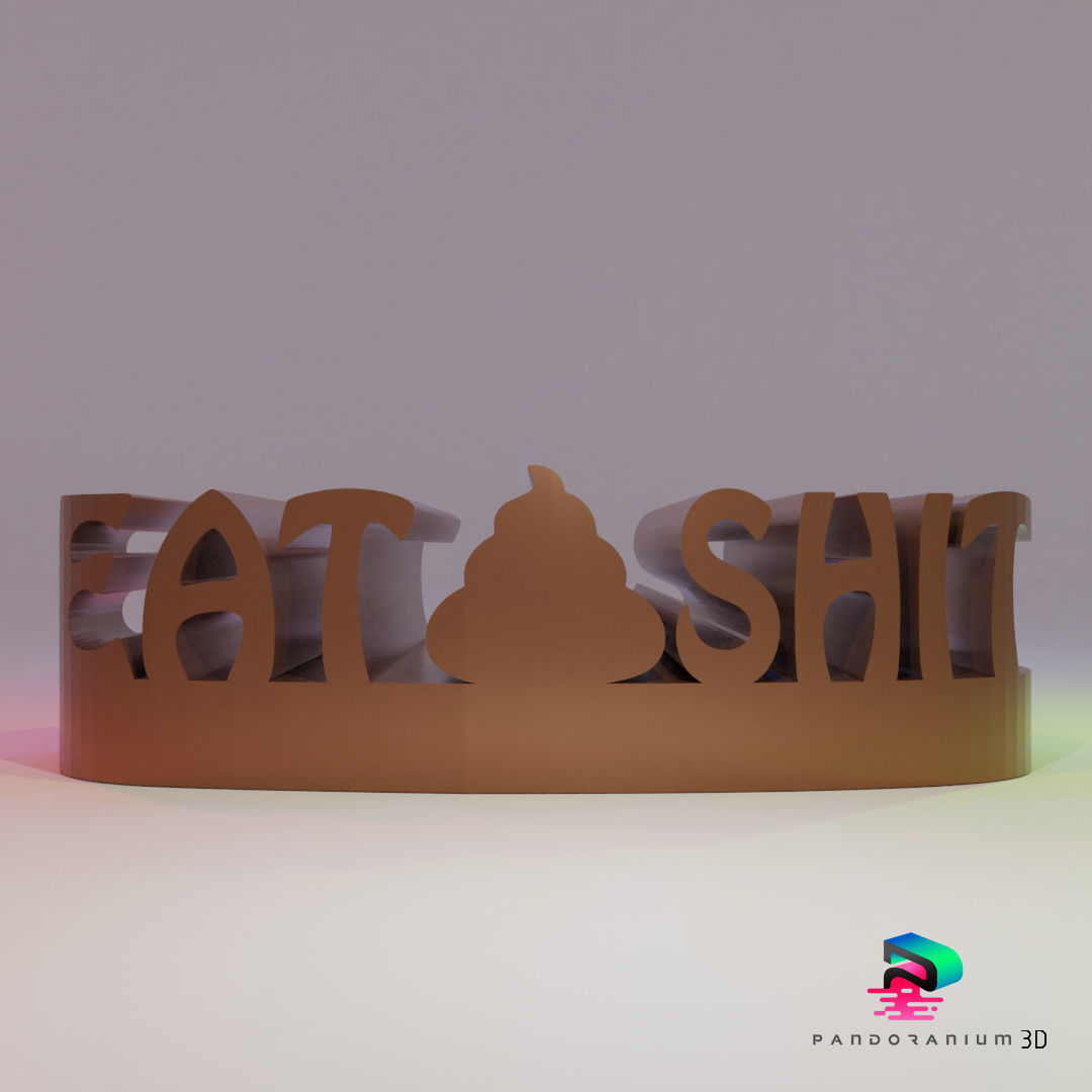 3D Word Shape - Eat Shit 3D print model_2