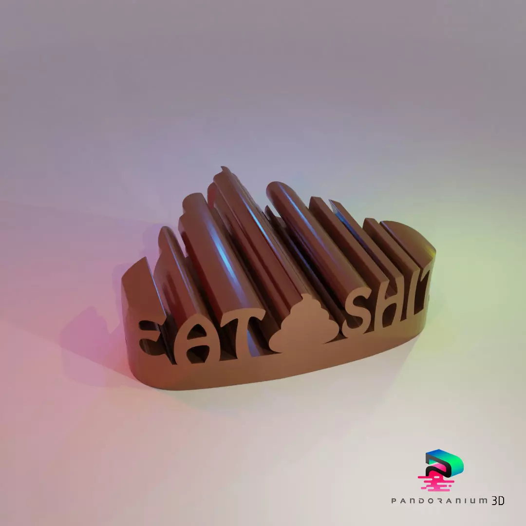 3D Word Shape - Eat Shit 3D print model_0