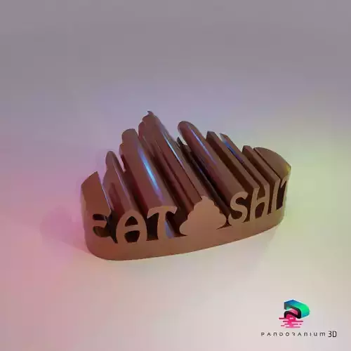 3D Word Shape - Eat Shit 3D print model