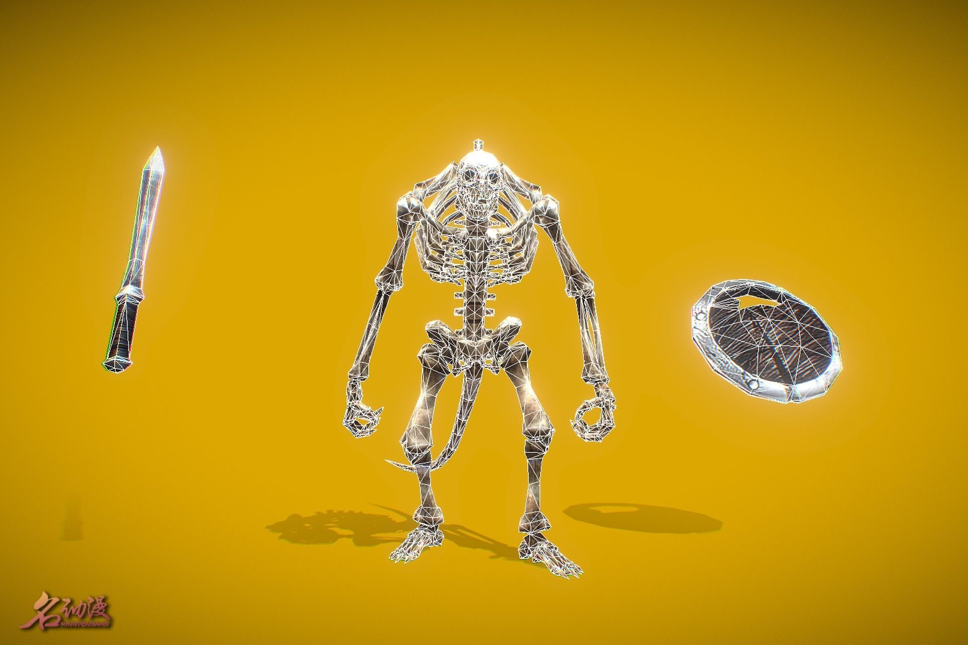 RPG Big Skeleton 1 Low-poly 3D model_5