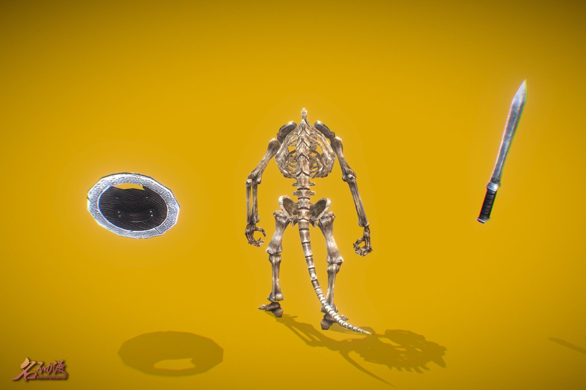 RPG Big Skeleton 1 Low-poly 3D model_4