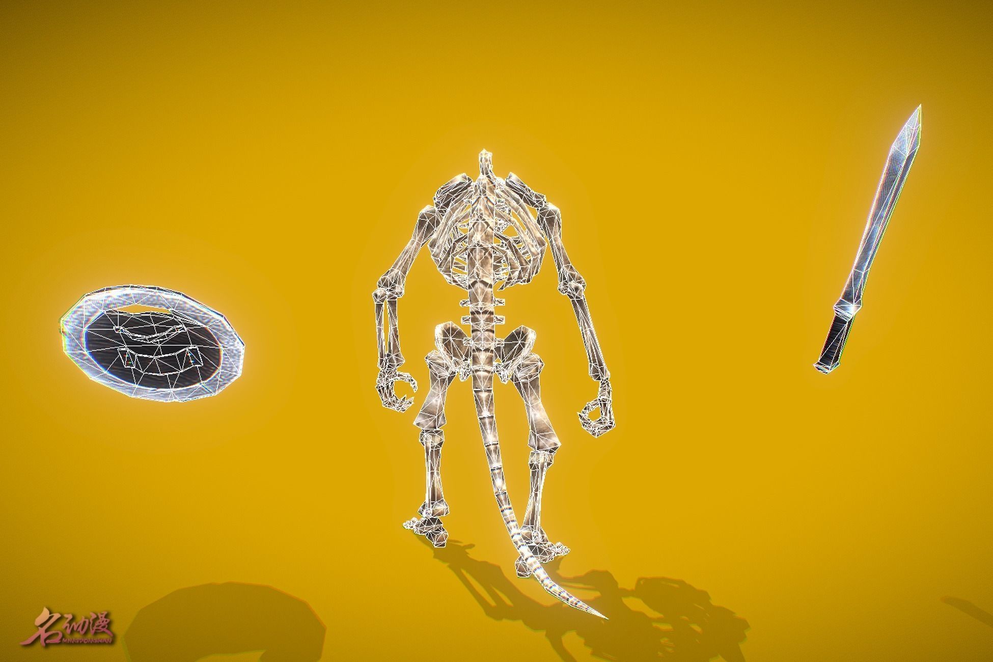 RPG Big Skeleton 1 Low-poly 3D model_6