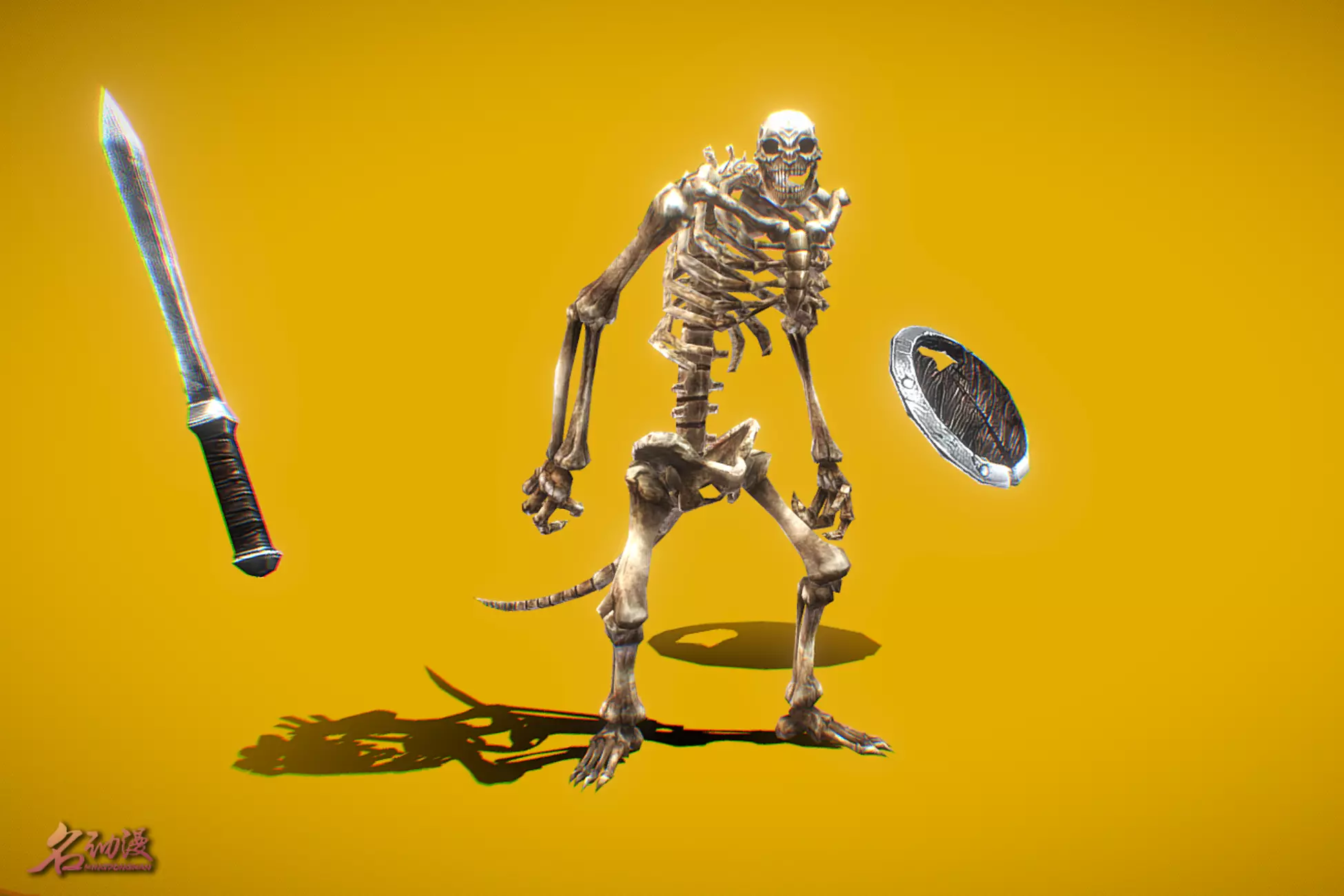 RPG Big Skeleton 1 Low-poly 3D model_0