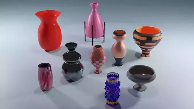 Set of Decorative Vases