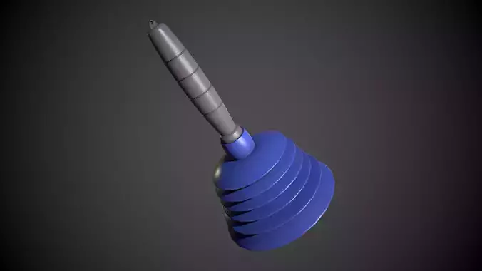 Sink Plumger Low-poly 3D model