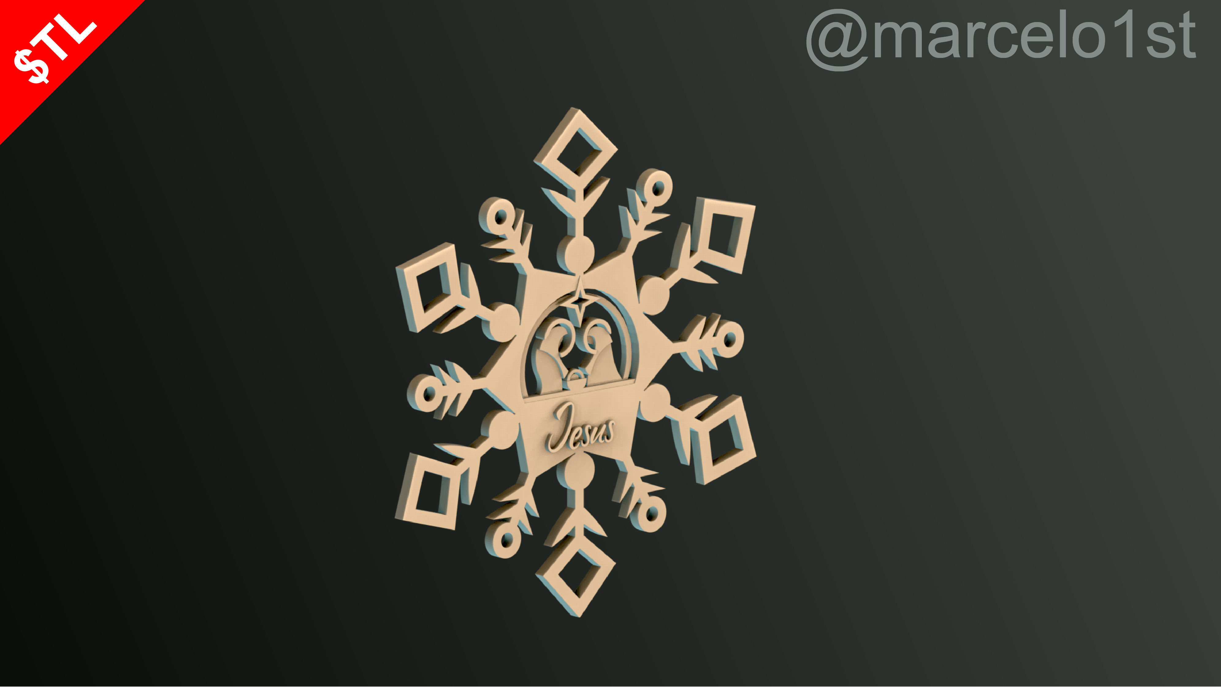 Snowflakes Classic-Birth-DC Free 3D print model_13