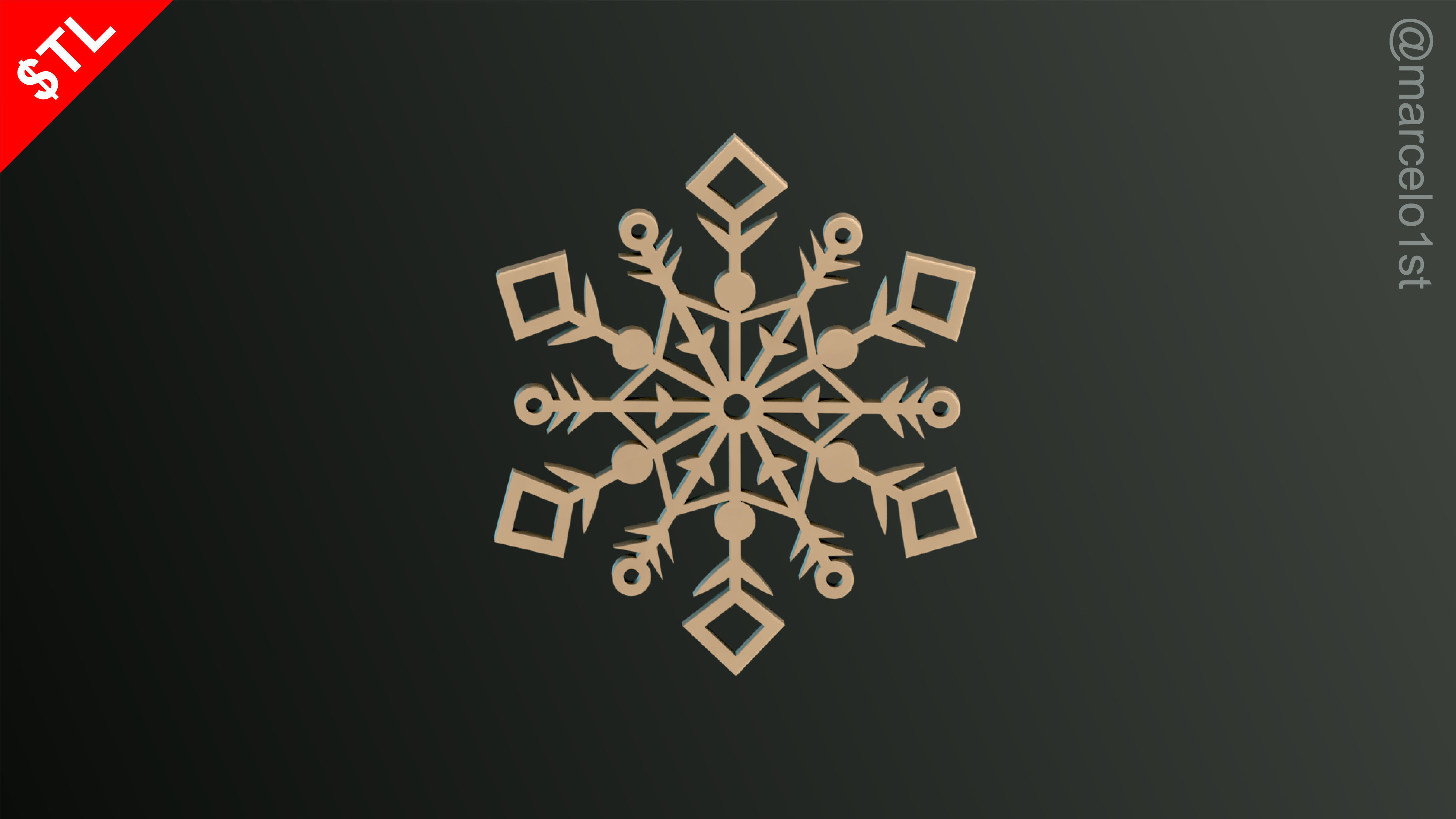 Snowflakes Classic-Birth-DC Free 3D print model_9