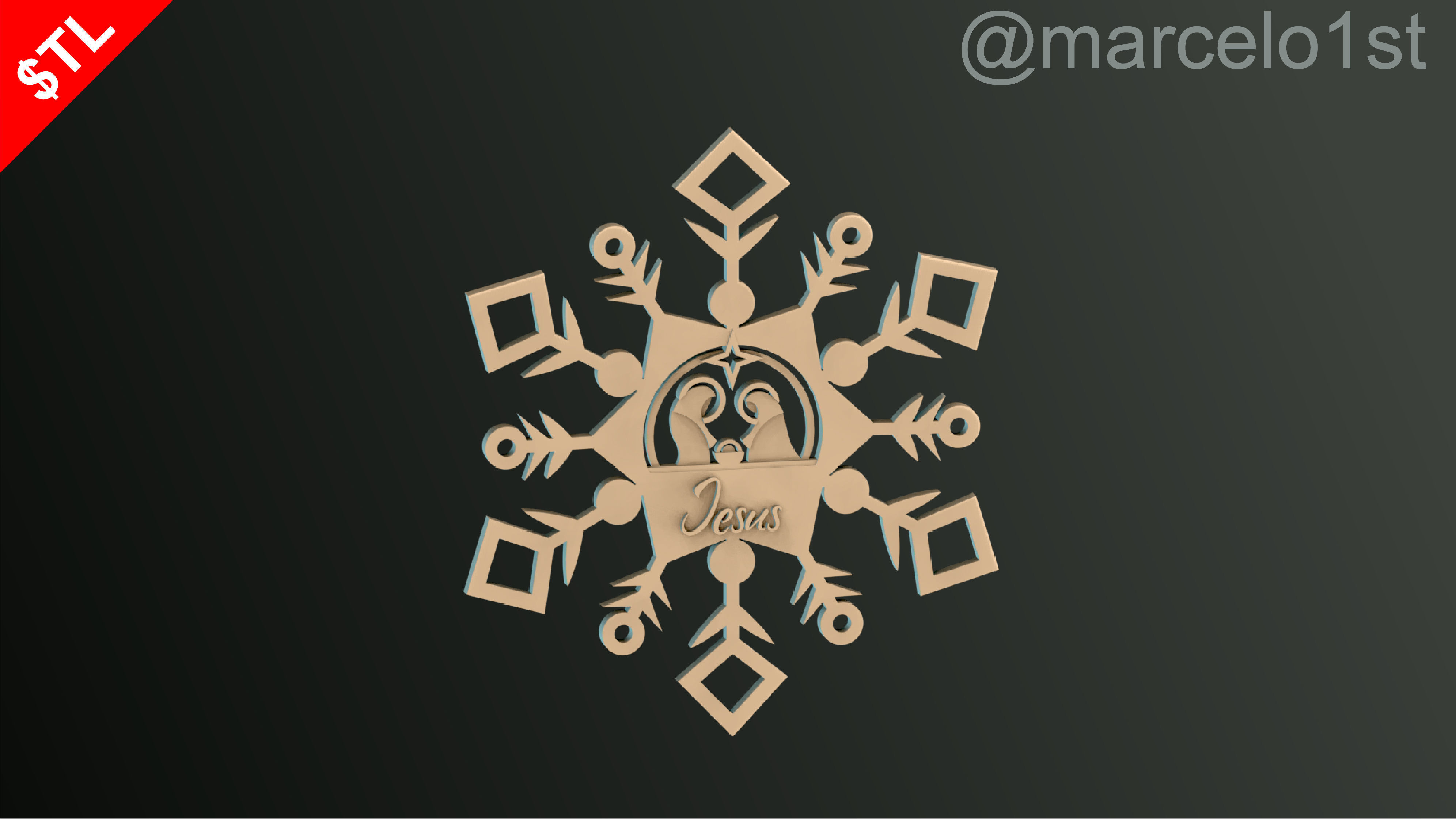 Snowflakes Classic-Birth-DC Free 3D print model_21