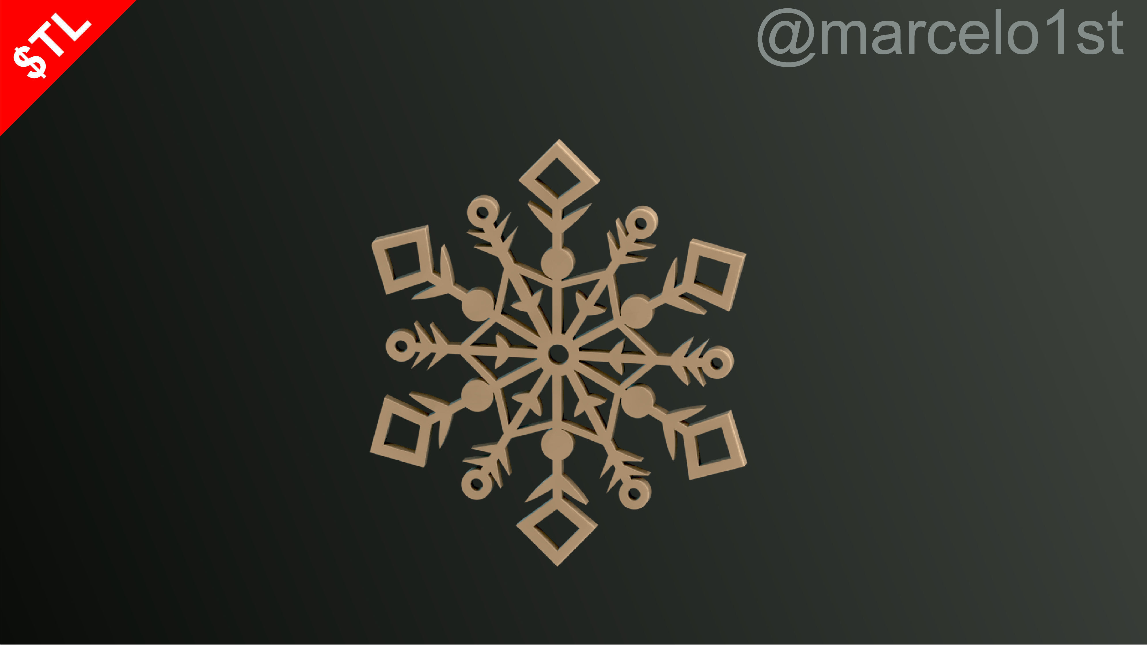 Snowflakes Classic-Birth-DC Free 3D print model_8