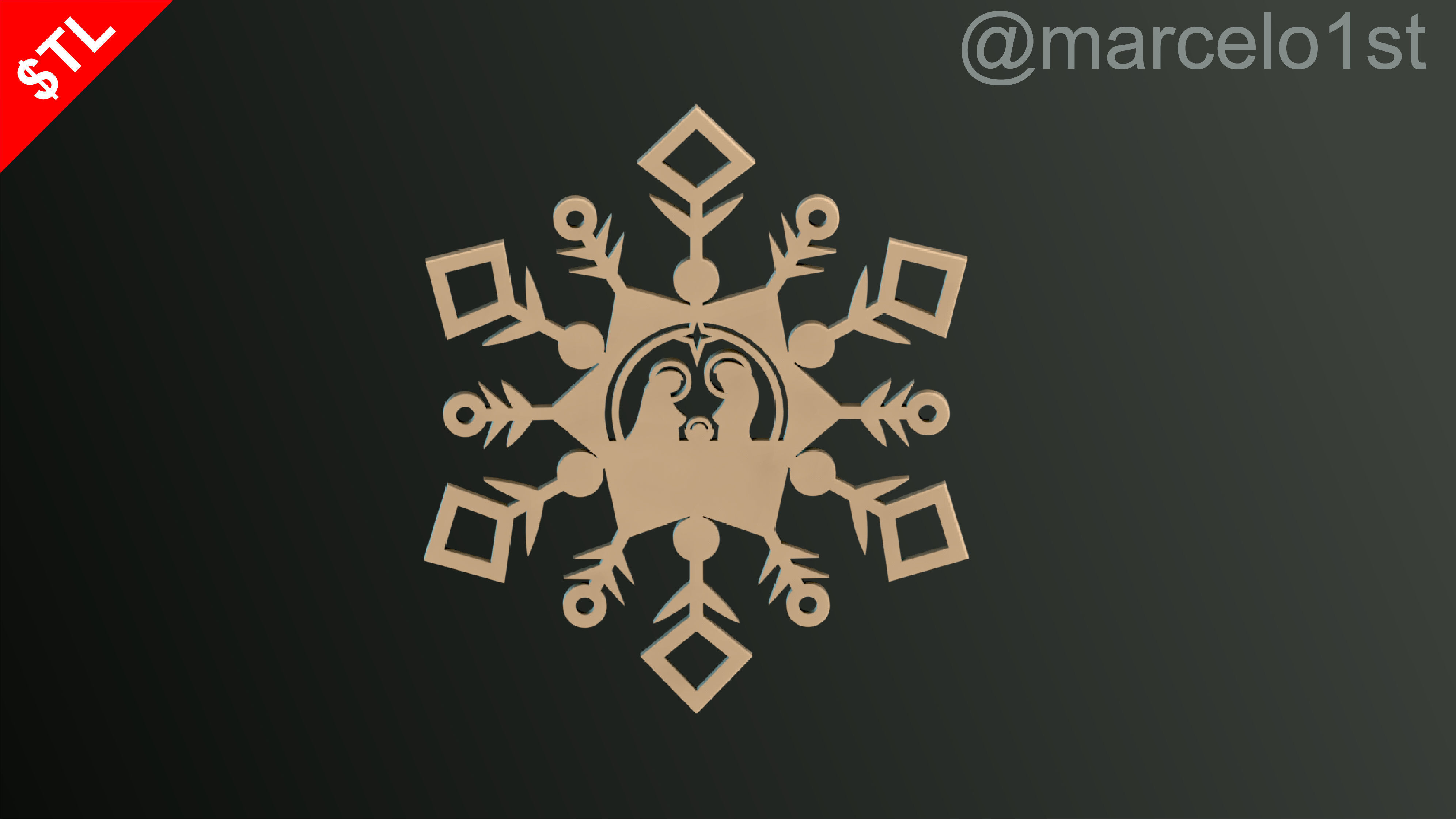 Snowflakes Classic-Birth-DC Free 3D print model_16