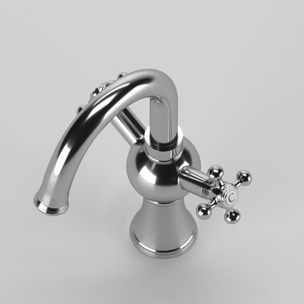 Washbasin mixer RETRO II 3D model_1