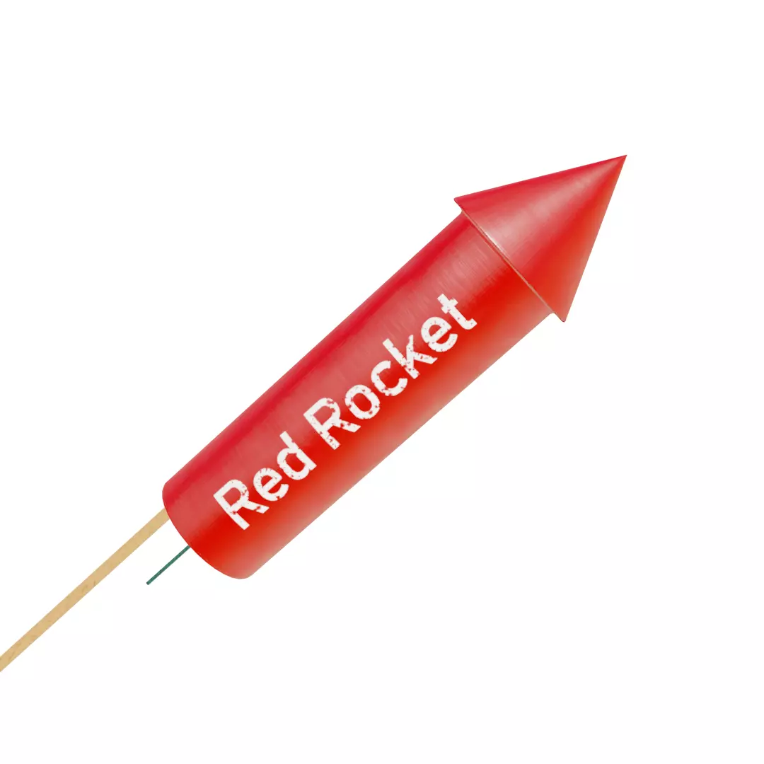 Amazing Red Rocket Free low-poly 3D model_0