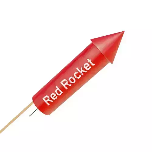 Amazing Red Rocket Free low-poly 3D model