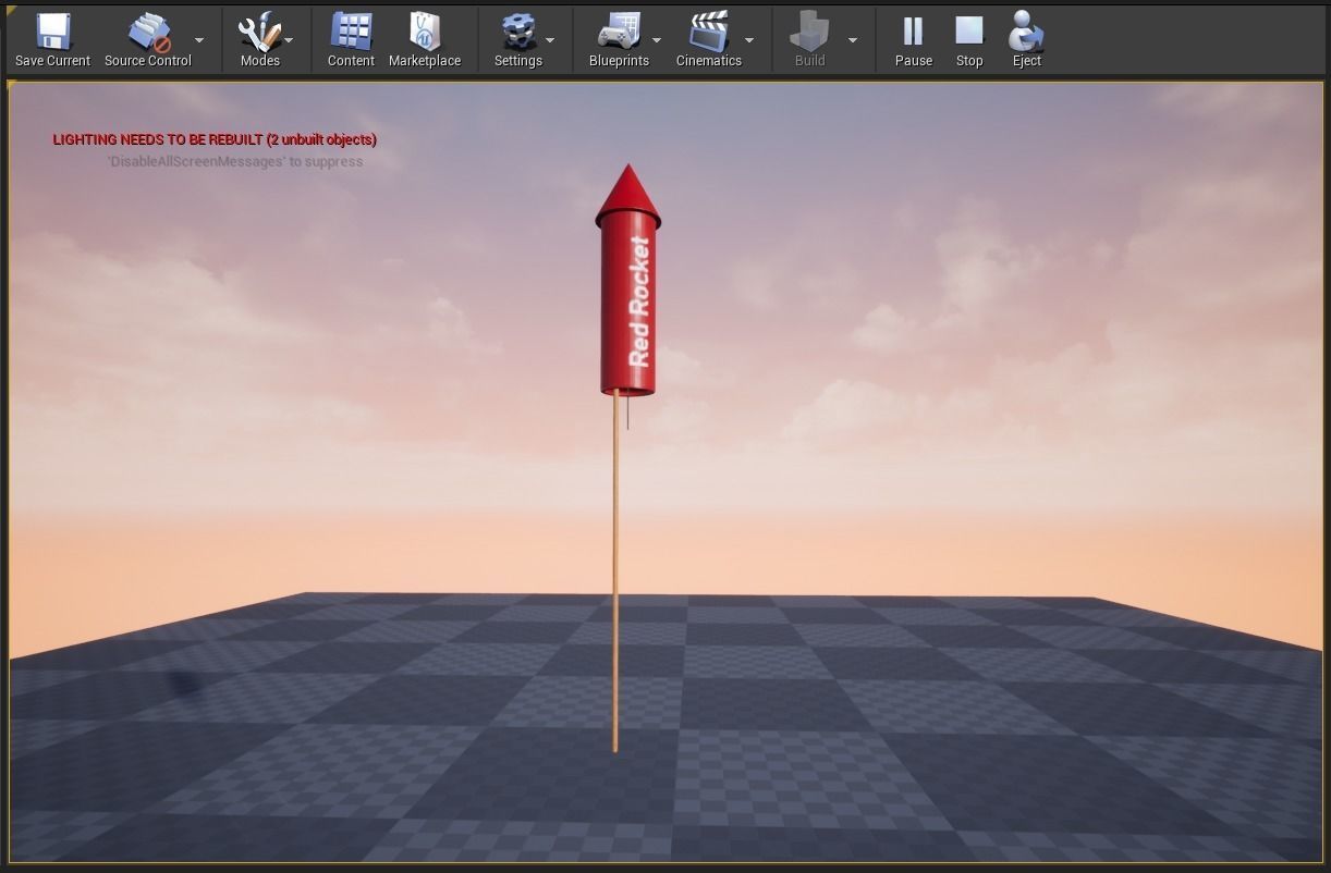 Amazing Red Rocket Free low-poly 3D model_5