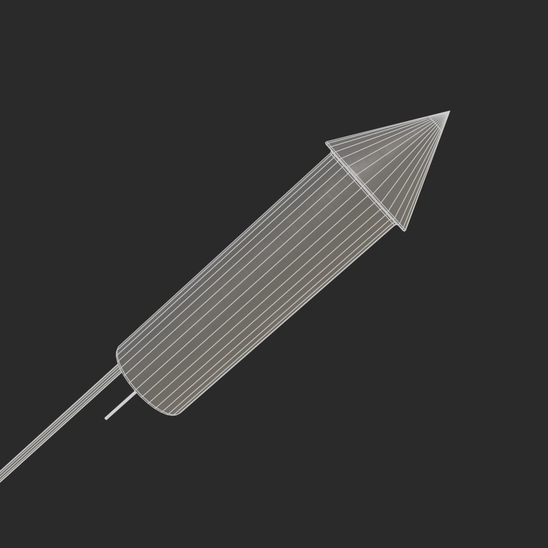 Amazing Red Rocket Free low-poly 3D model_4