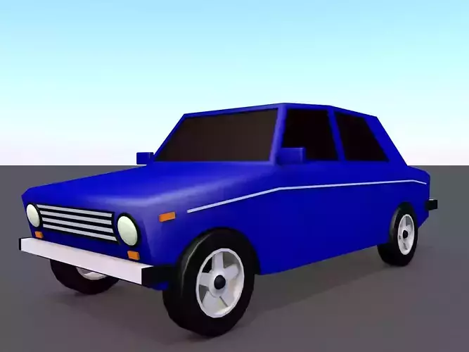 Cartoon low poly car
