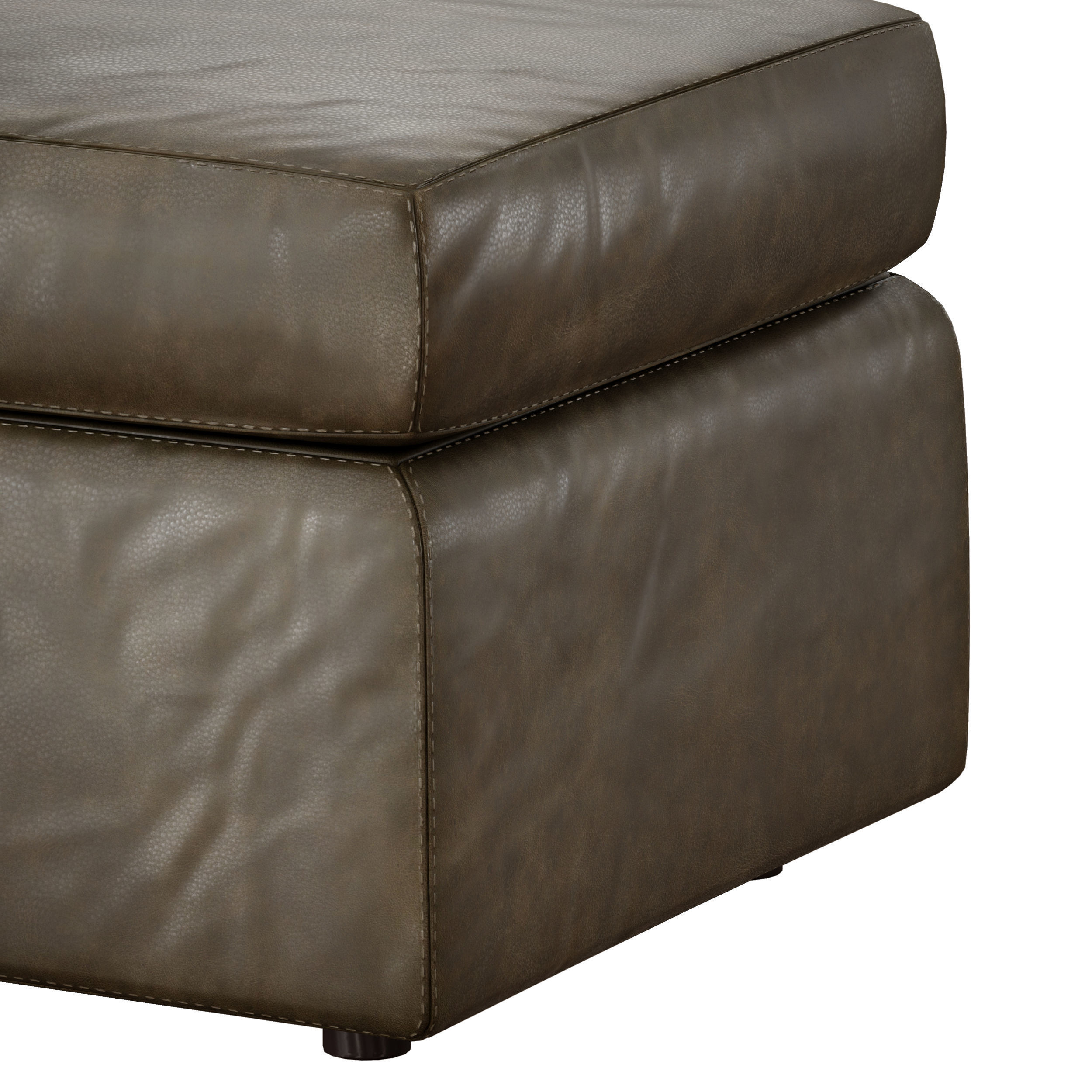 Barrett Leather Ottoman Crate and Barrel 3D model_10