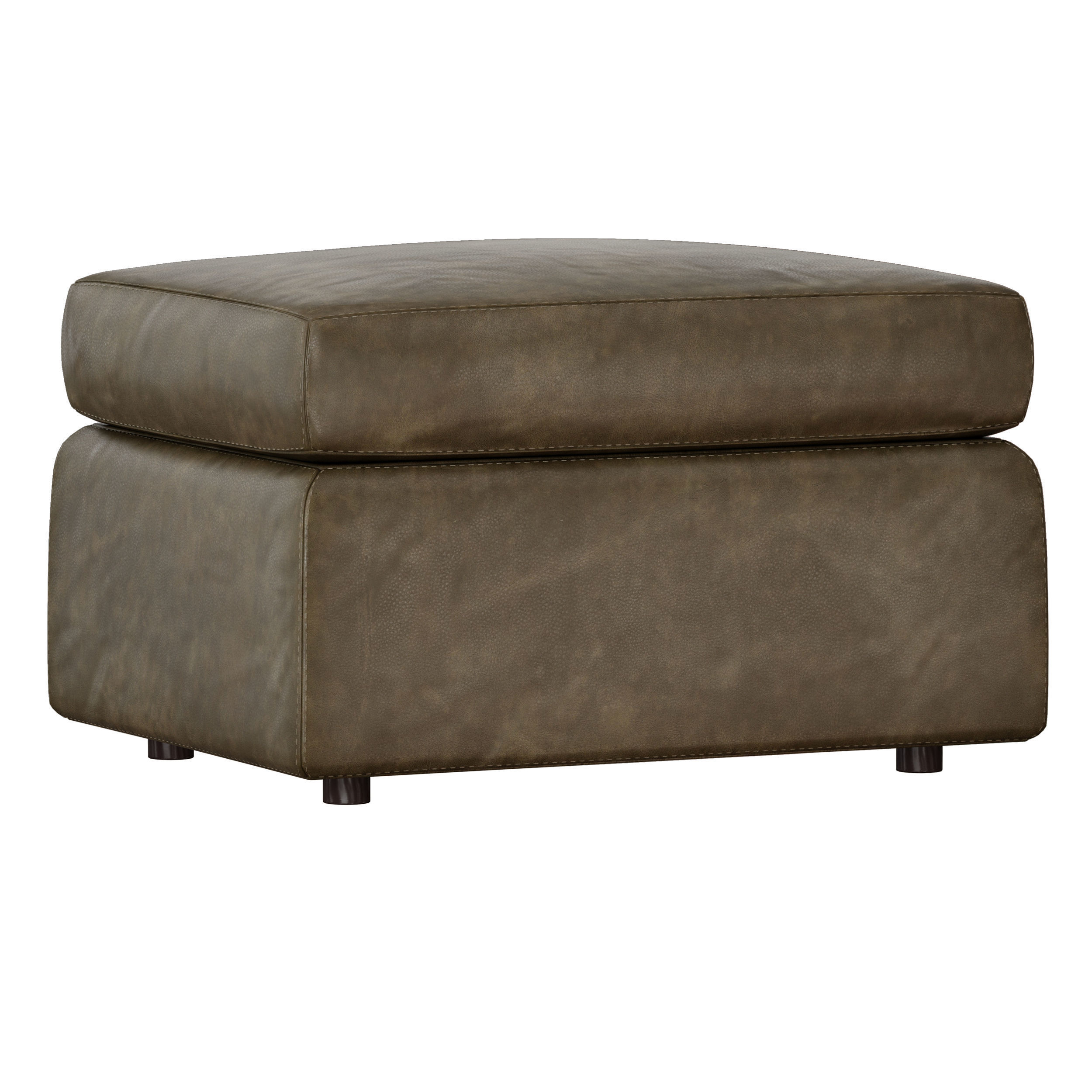 Barrett Leather Ottoman Crate and Barrel 3D model_1