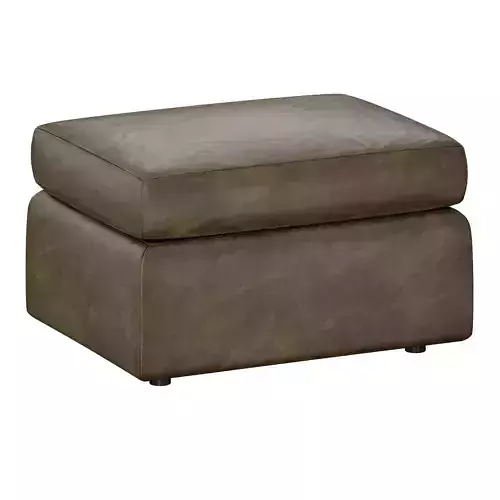 Barrett Leather Ottoman Crate and Barrel