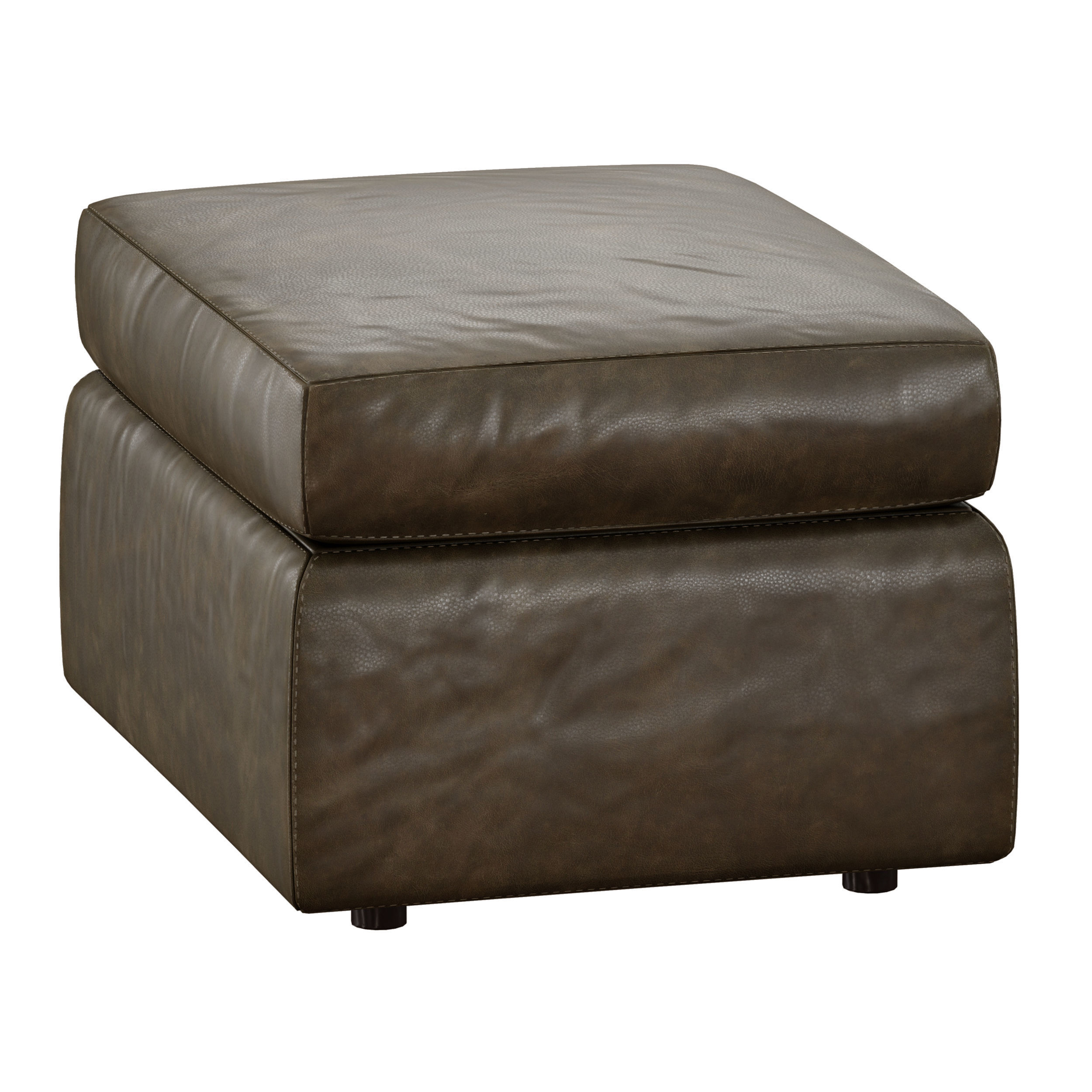 Barrett Leather Ottoman Crate and Barrel 3D model_7
