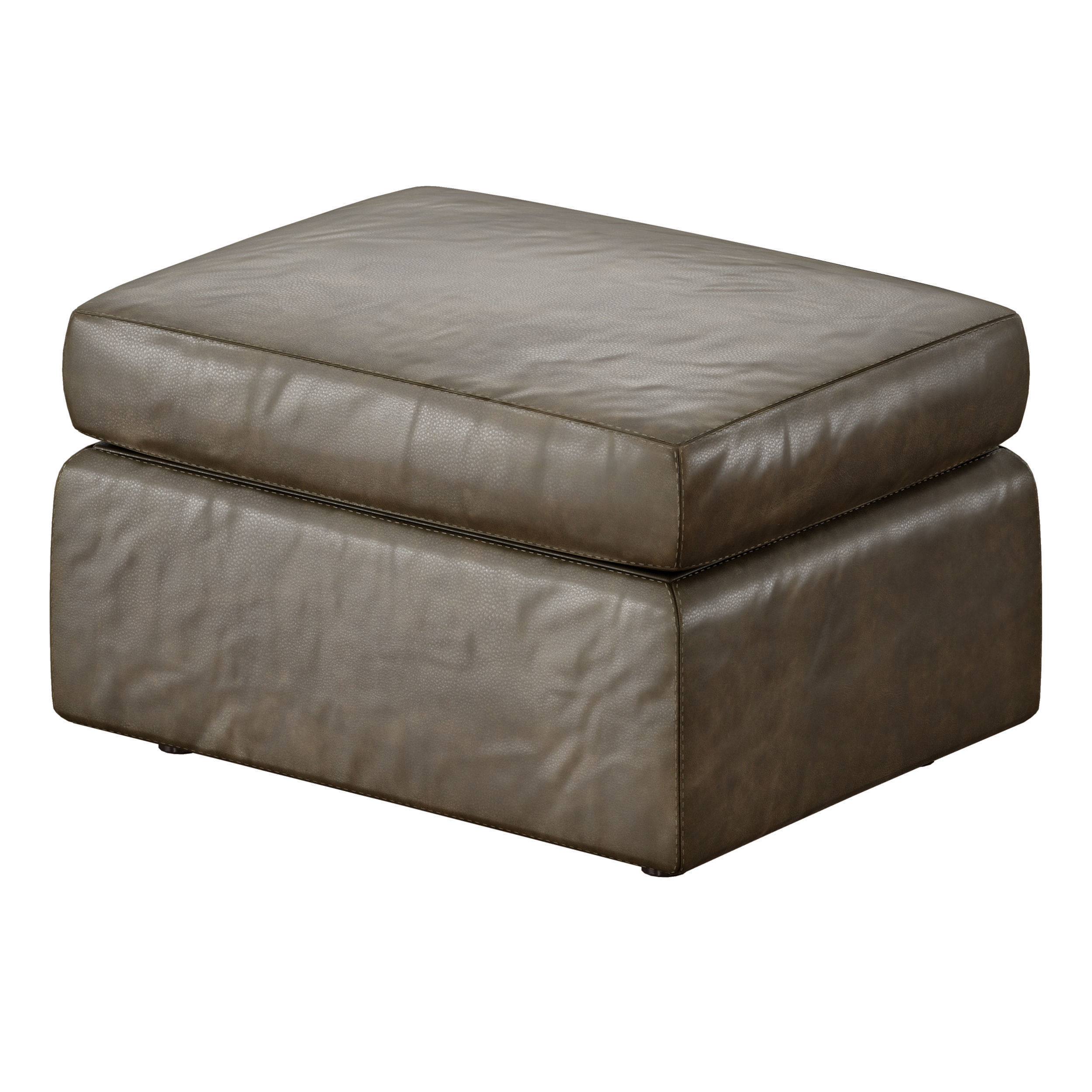 Barrett Leather Ottoman Crate and Barrel 3D model_6