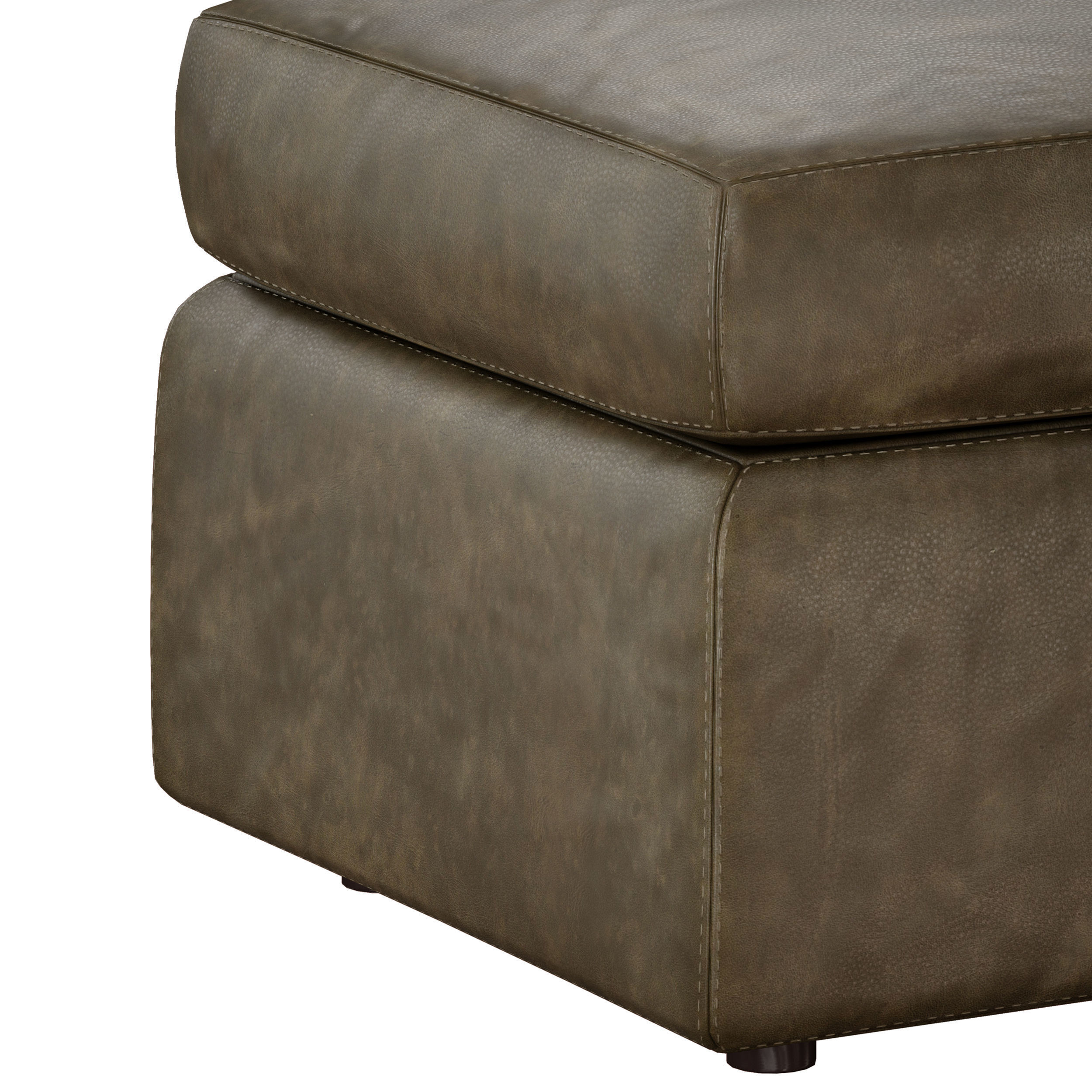 Barrett Leather Ottoman Crate and Barrel 3D model_9