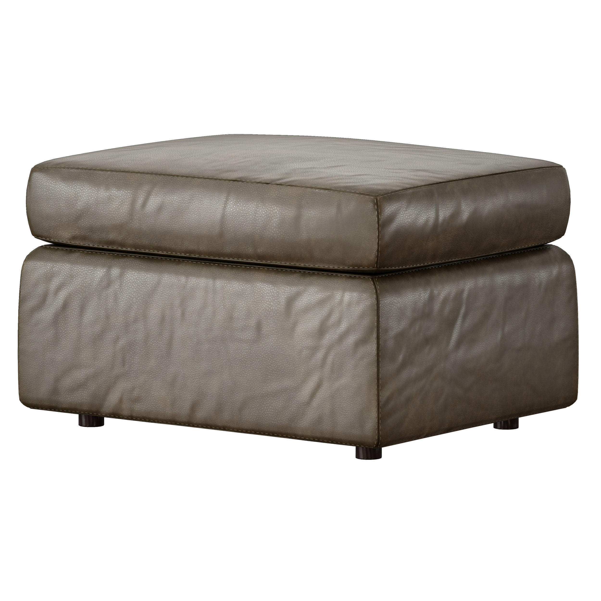 Barrett Leather Ottoman Crate and Barrel 3D model_5