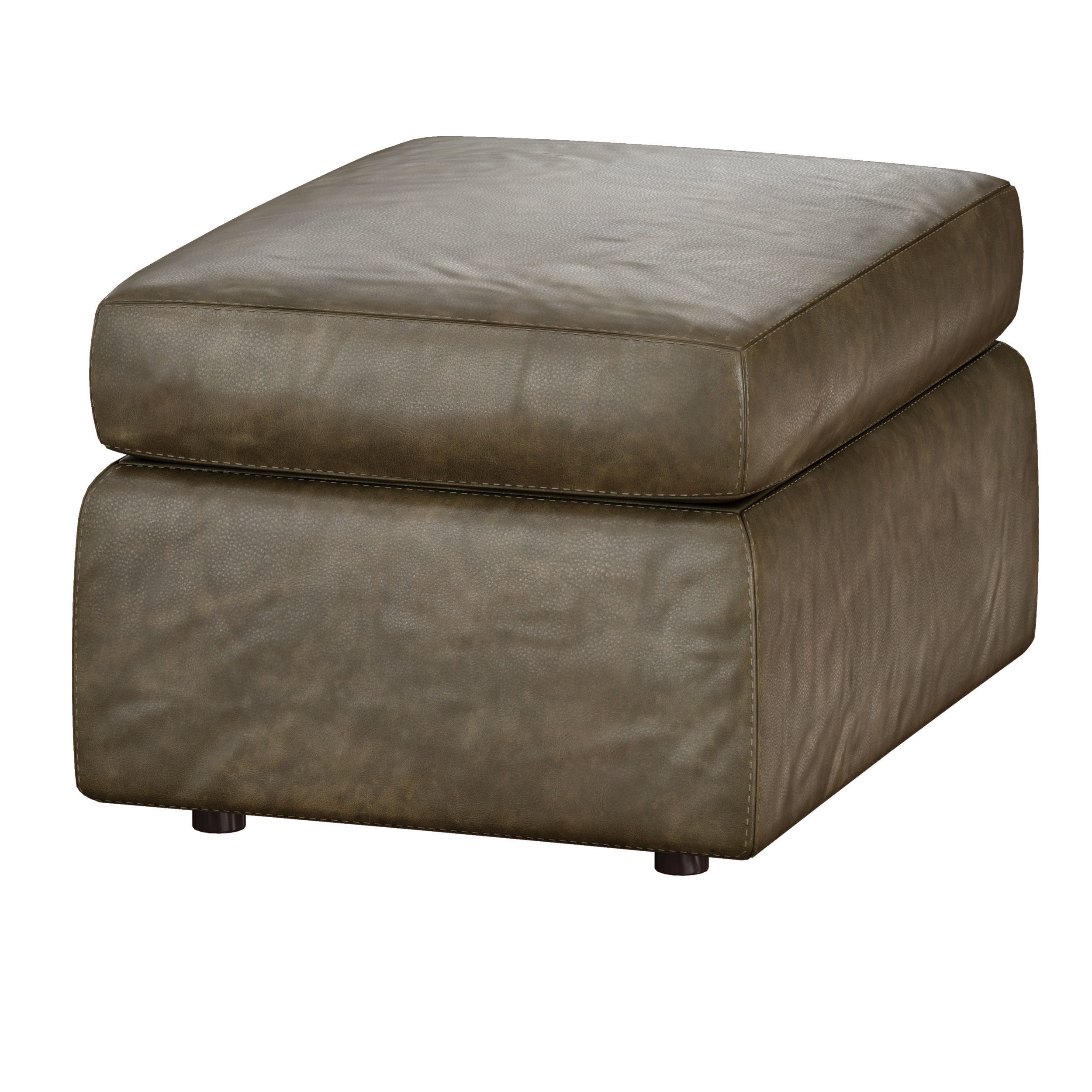 Barrett Leather Ottoman Crate and Barrel 3D model_8