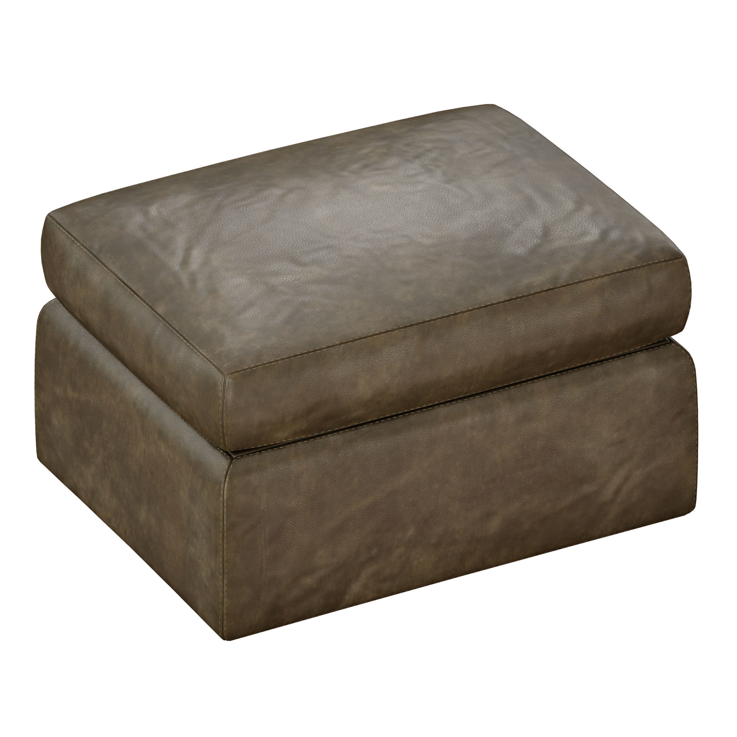 Barrett Leather Ottoman Crate and Barrel 3D model_3