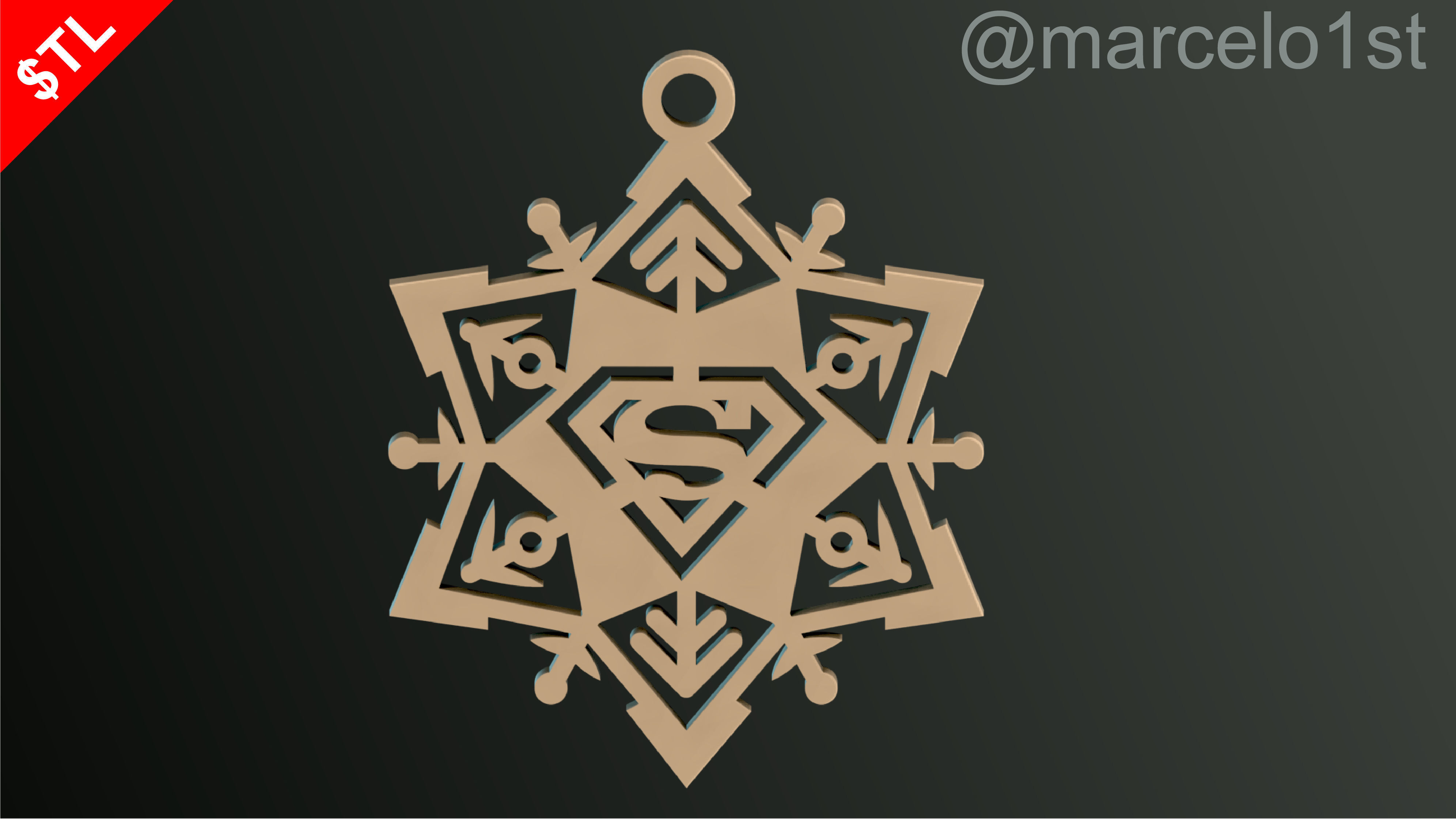 Snowflakes Heroes Christmas Decoration 3D print model_4