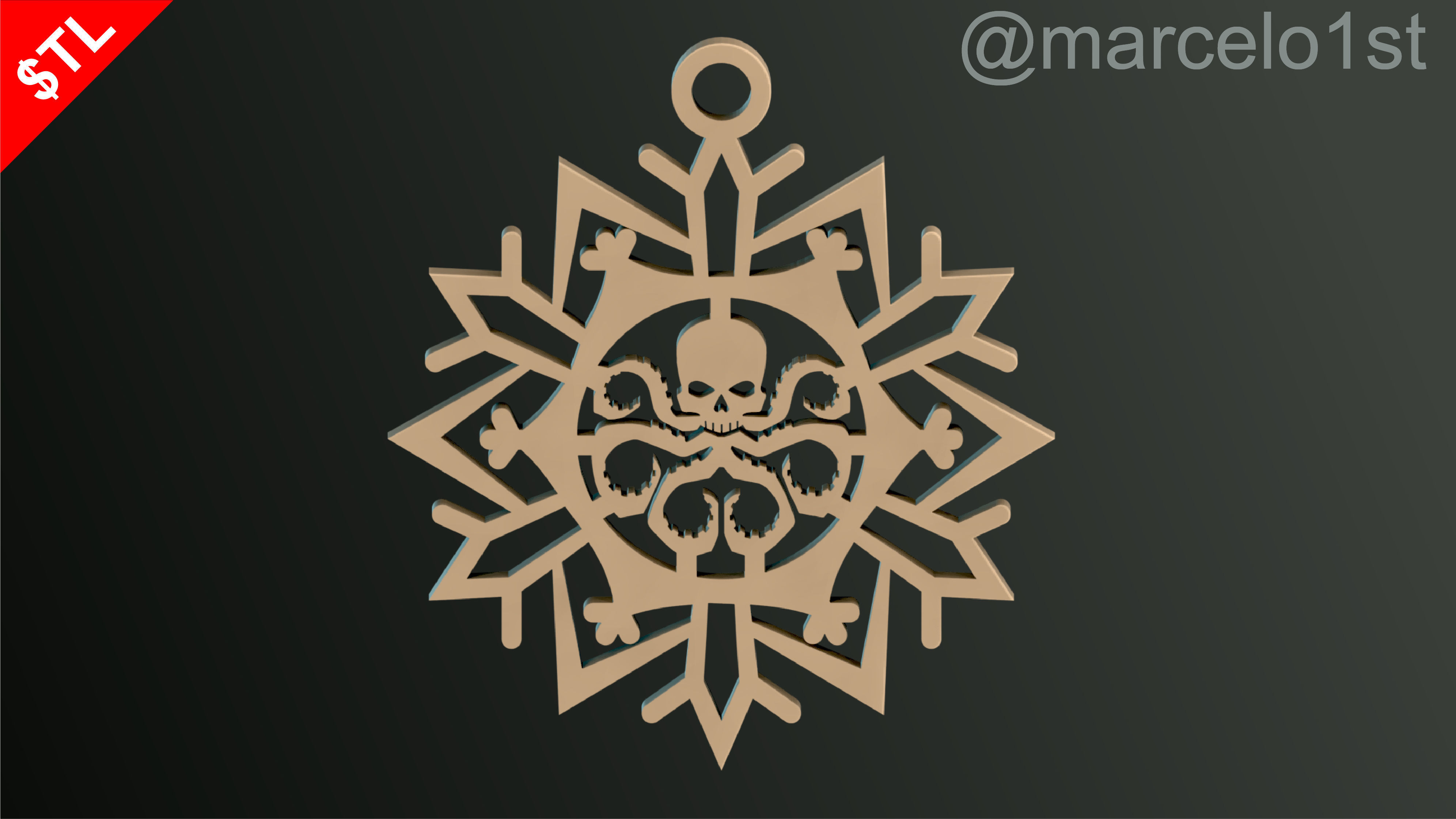 Snowflakes Heroes Christmas Decoration 3D print model_10