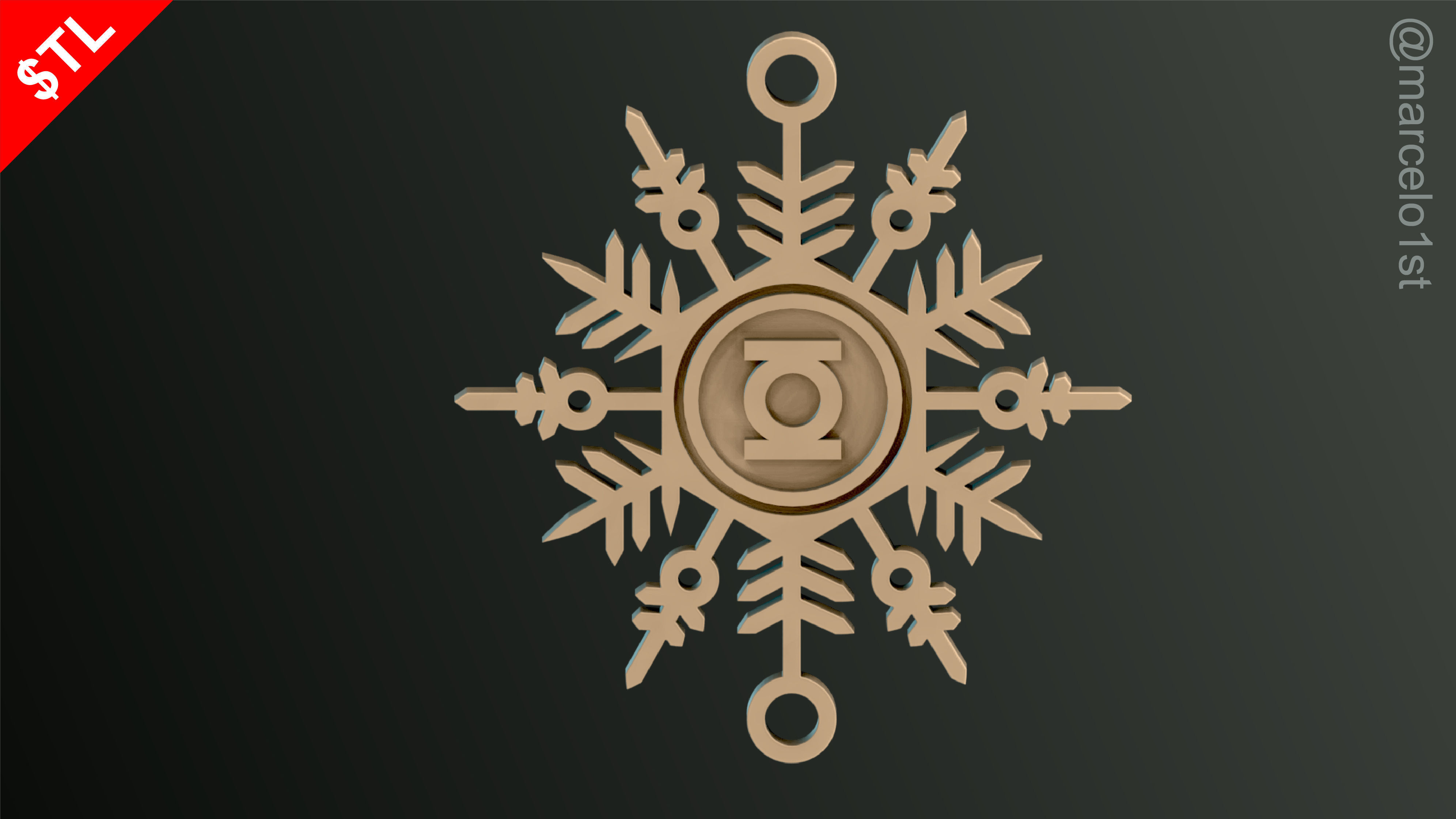 Snowflakes Heroes Christmas Decoration 3D print model_11