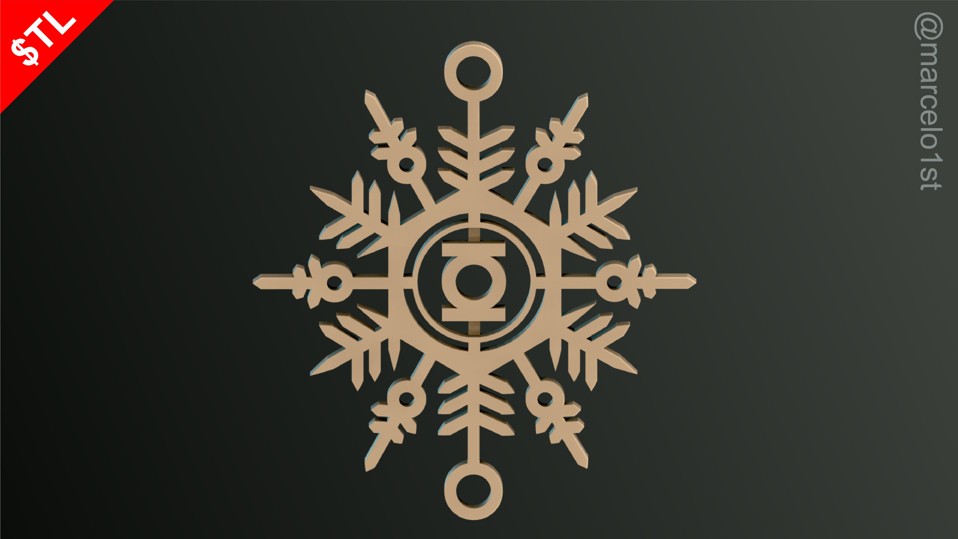 Snowflakes Heroes Christmas Decoration 3D print model_12