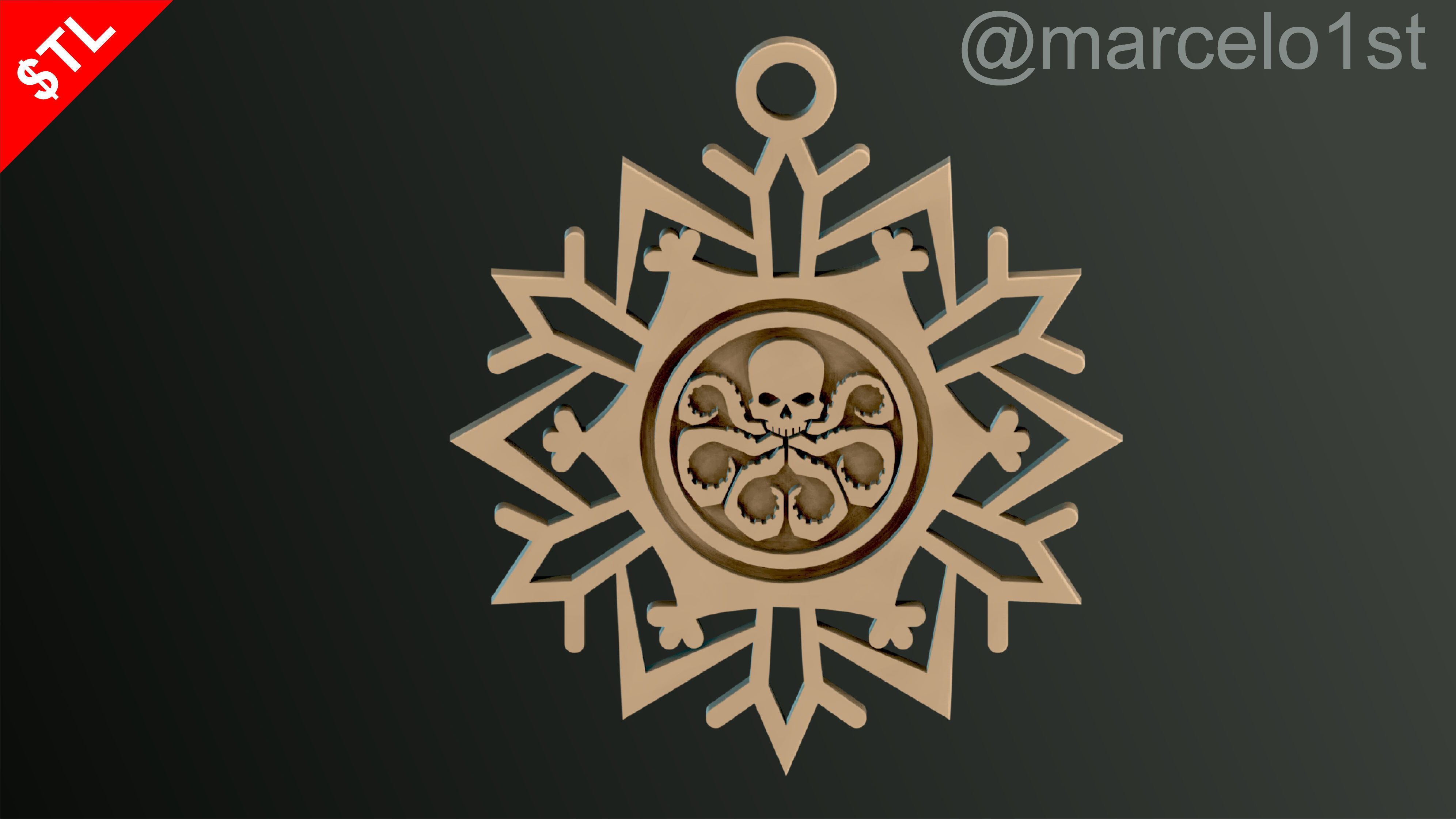 Snowflakes Heroes Christmas Decoration 3D print model_9