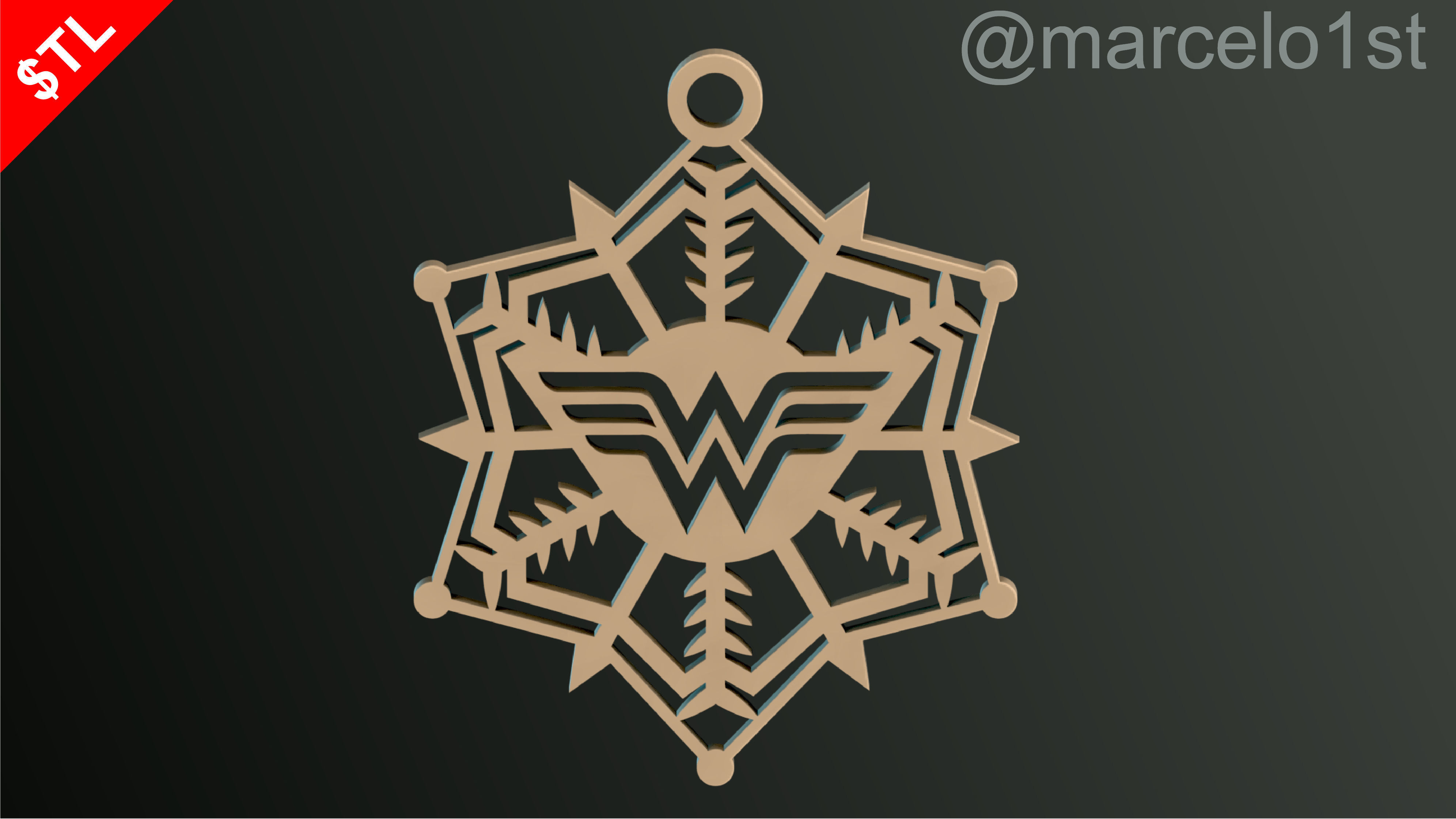 Snowflakes Heroes Christmas Decoration 3D print model_2