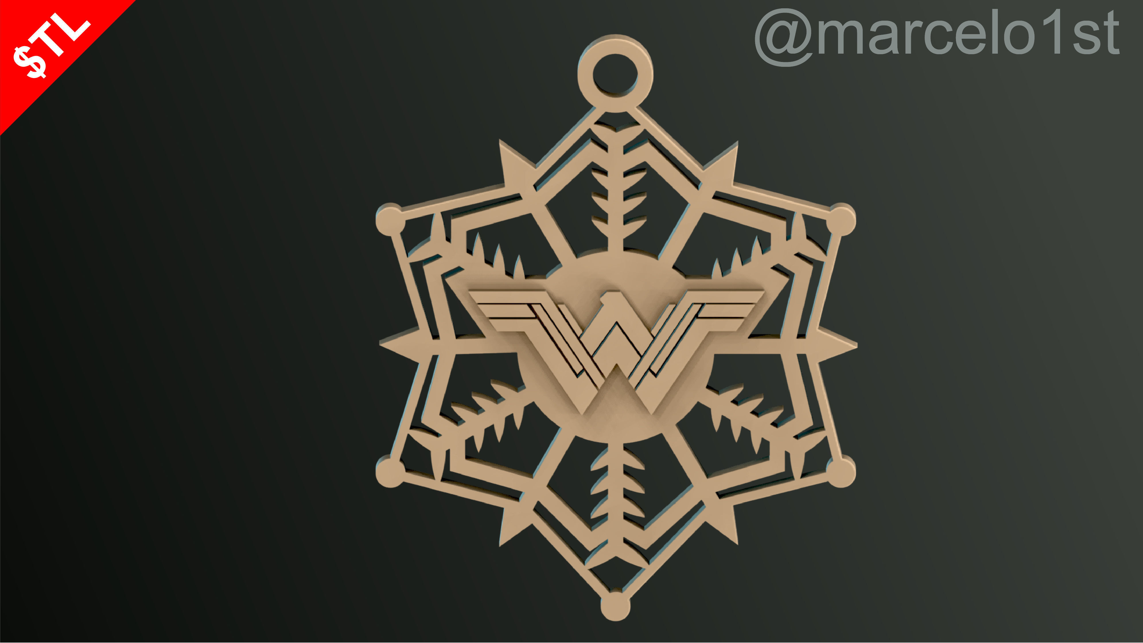 Snowflakes Heroes Christmas Decoration 3D print model_1