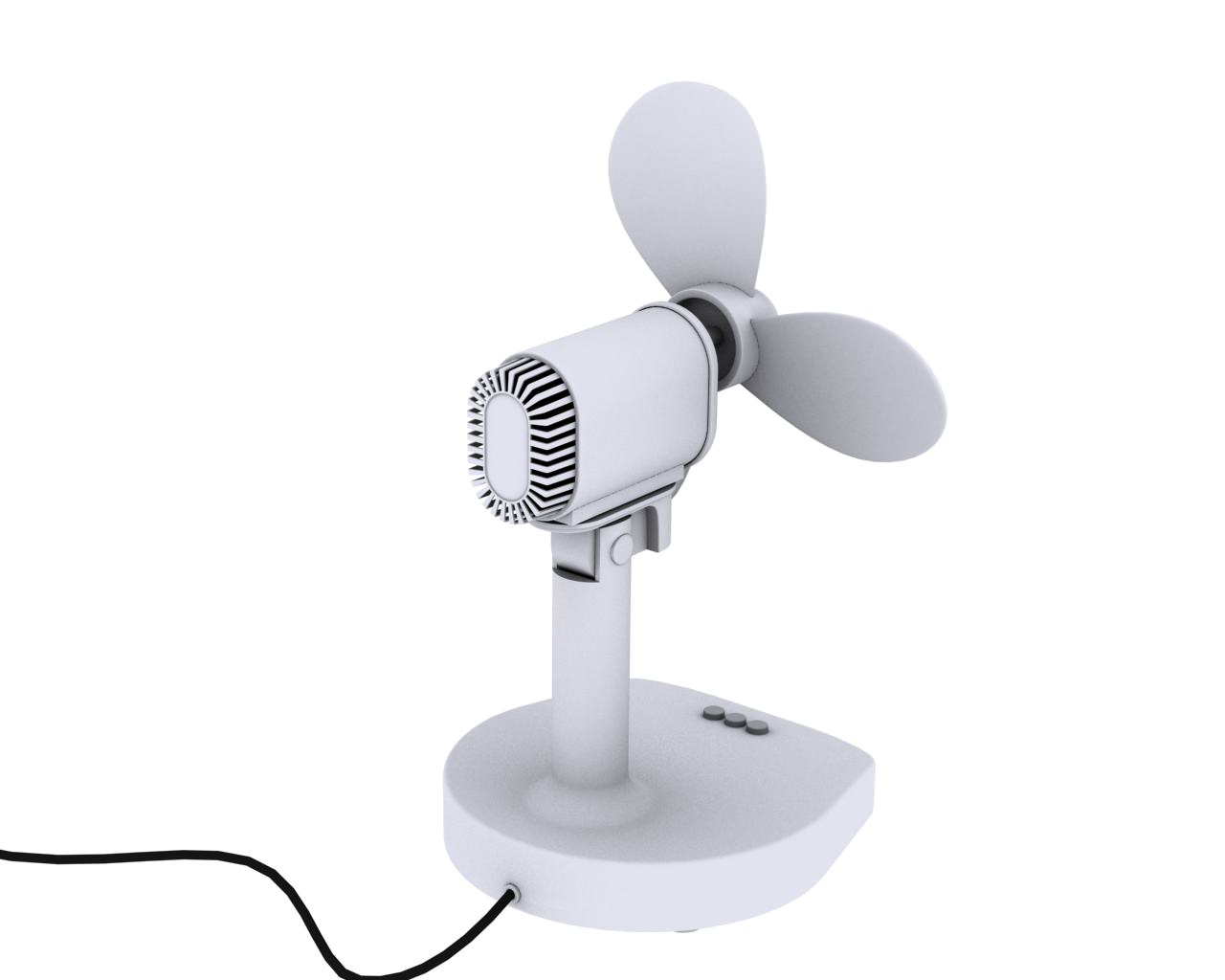 Ventilator Electronic Fan 3D model_6