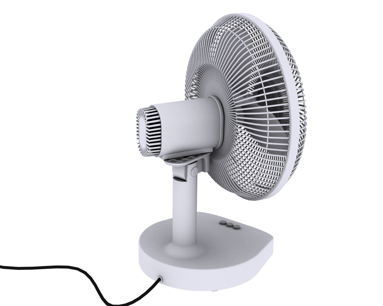 Ventilator Electronic Fan 3D model_3