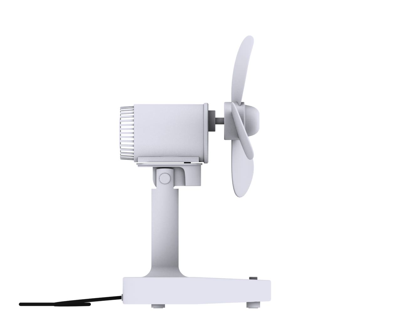 Ventilator Electronic Fan 3D model_1