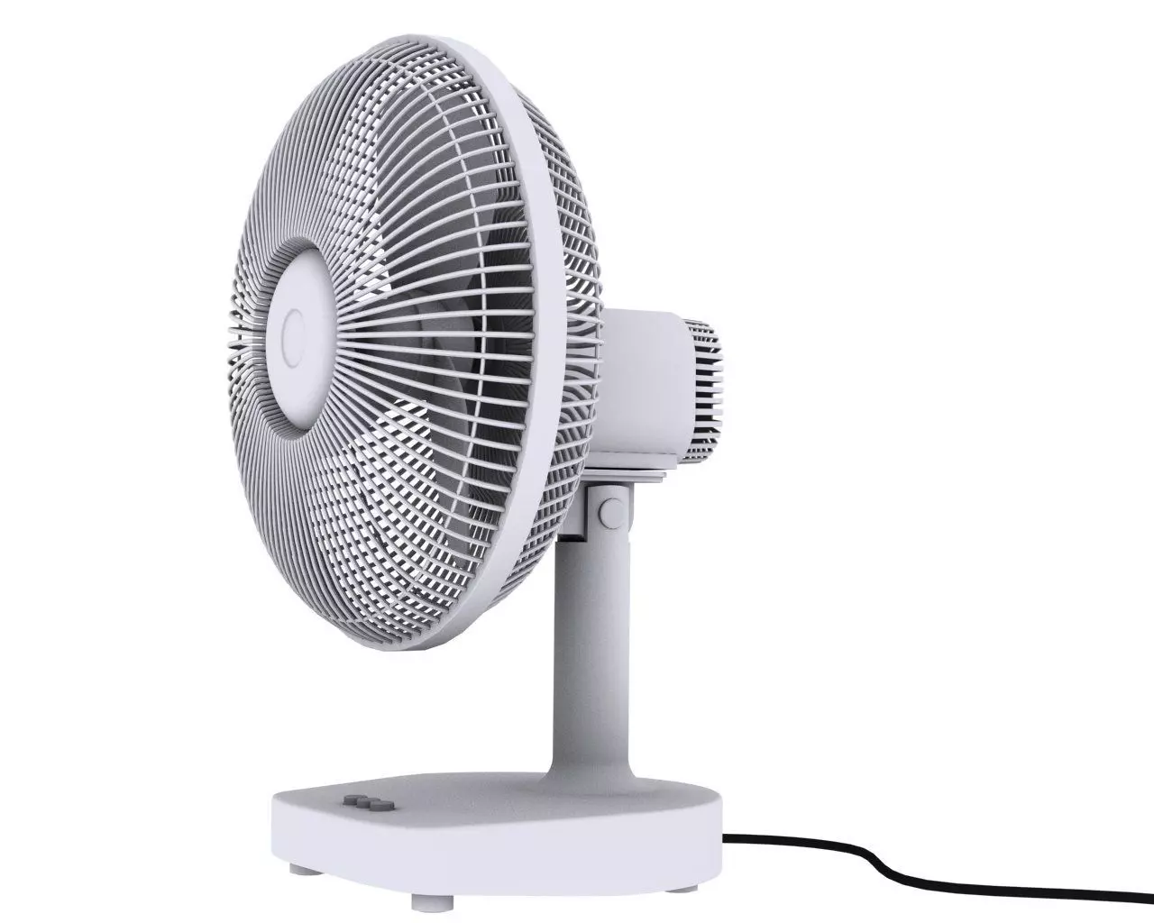 Ventilator Electronic Fan 3D model_0