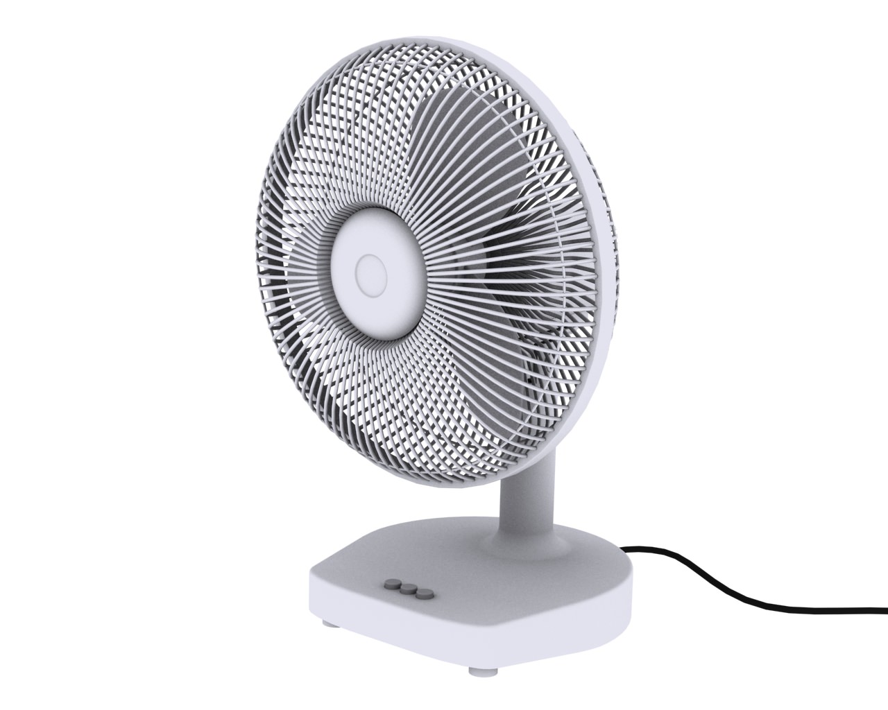 Ventilator Electronic Fan 3D model_2